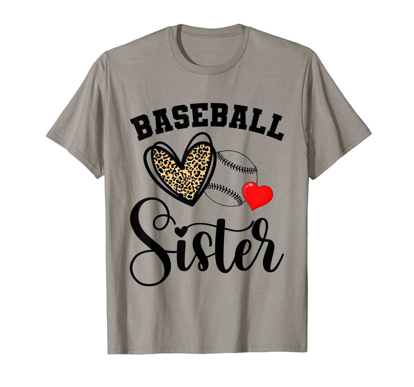 Funny Leopard Sister Baseball Lover T-Shirt - Graphic Print for Adults - T-Shirt, Sweatshirt, Hoodie