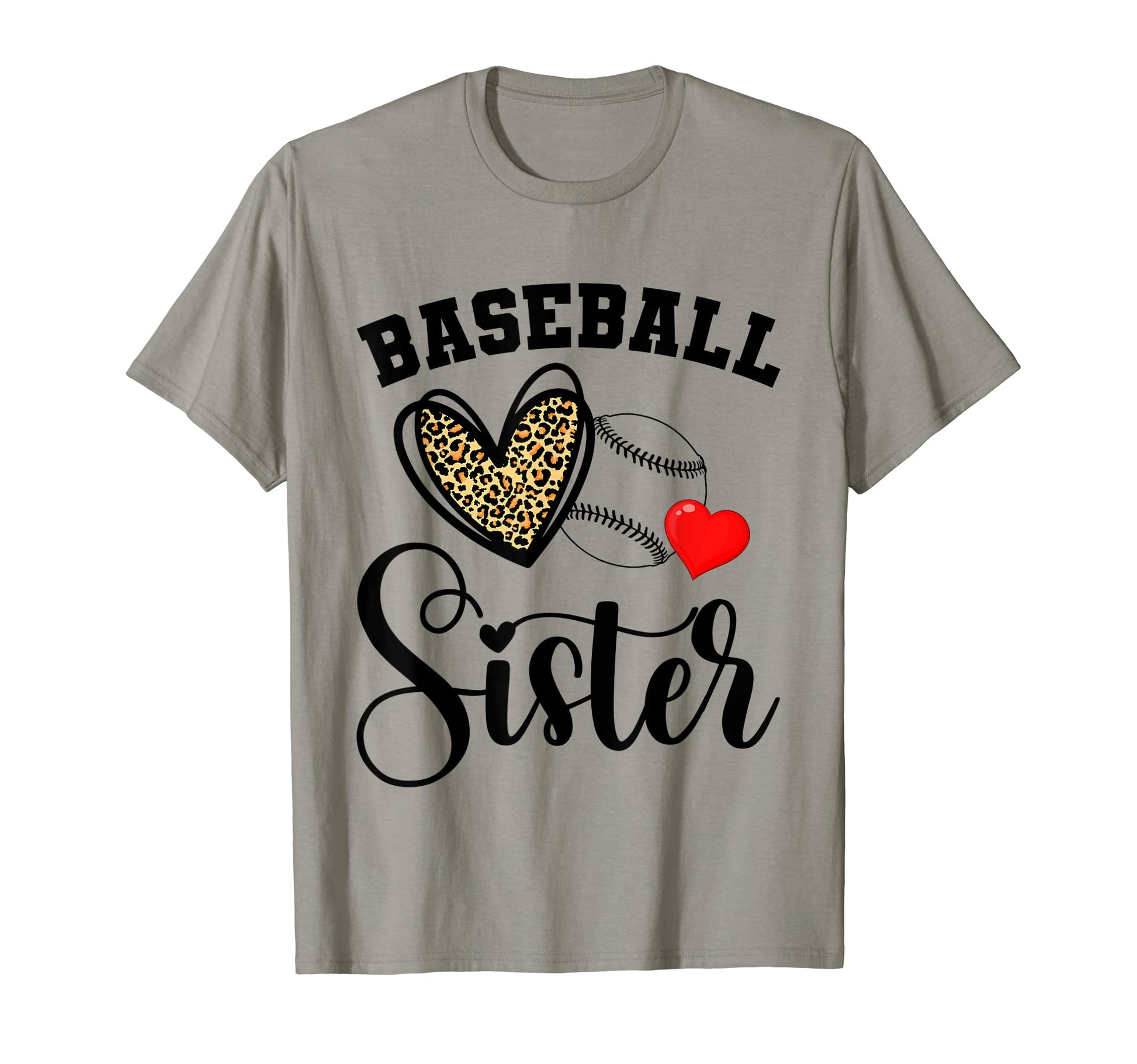 Funny Leopard Sister Baseball Lover T-Shirt - Graphic Print for Adults - T-Shirt, Sweatshirt, Hoodie