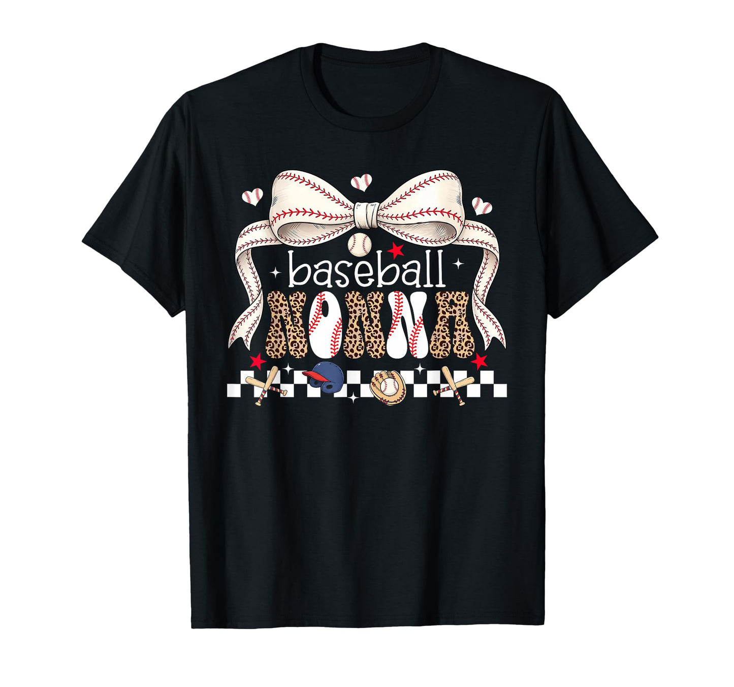 Baseball Nonna Coquette Bow Baseball T-Shirt - Graphic Print for Adults - T-Shirt, Sweatshirt, Hoodie