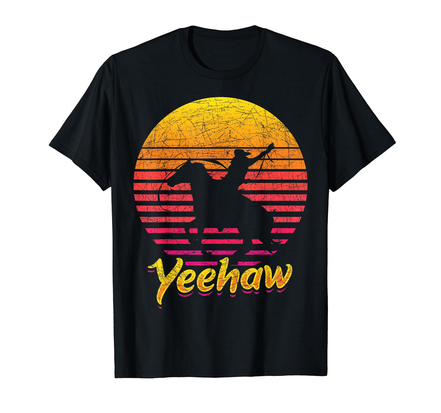 Texas Western Cowboy Yeehaw Horseback T-Shirt - Unique Graphic Men Women - T-Shirt, Sweatshirt, Hoodie