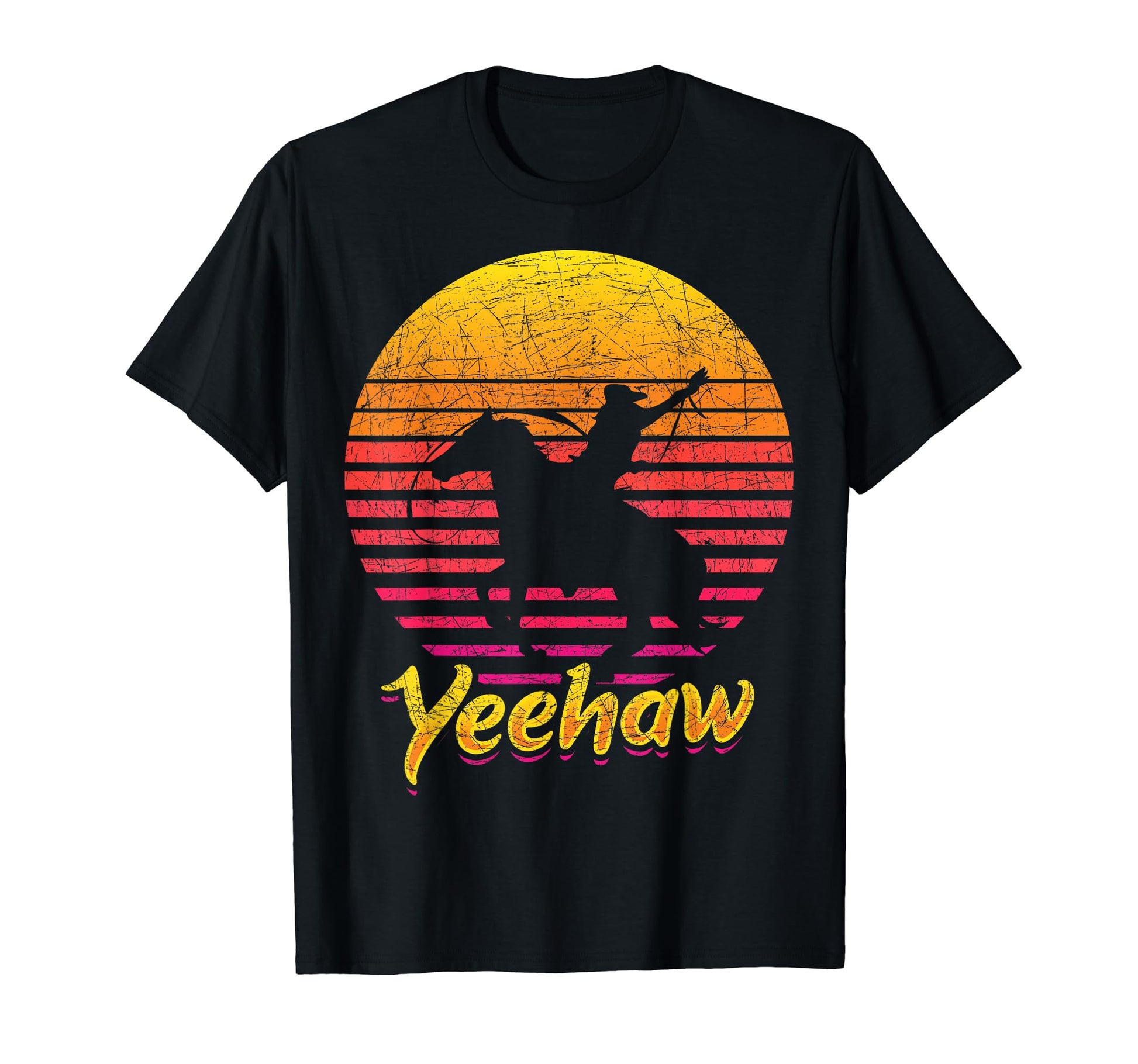 Texas Western Cowboy Yeehaw Horseback T-Shirt - Unique Graphic Men Women - T-Shirt, Sweatshirt, Hoodie