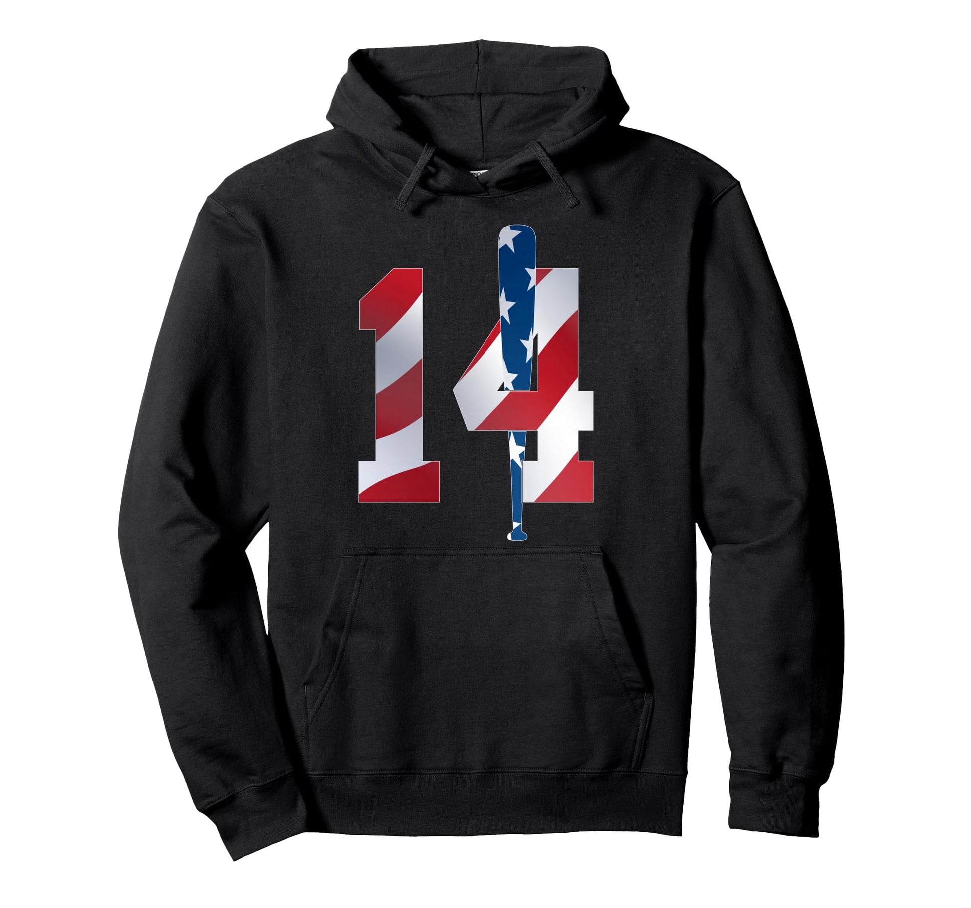 Number 14 Years Baseball 14Th Birthday Hoodie - Novelty Apparel Men Women - T-Shirt, Sweatshirt, Hoodie
