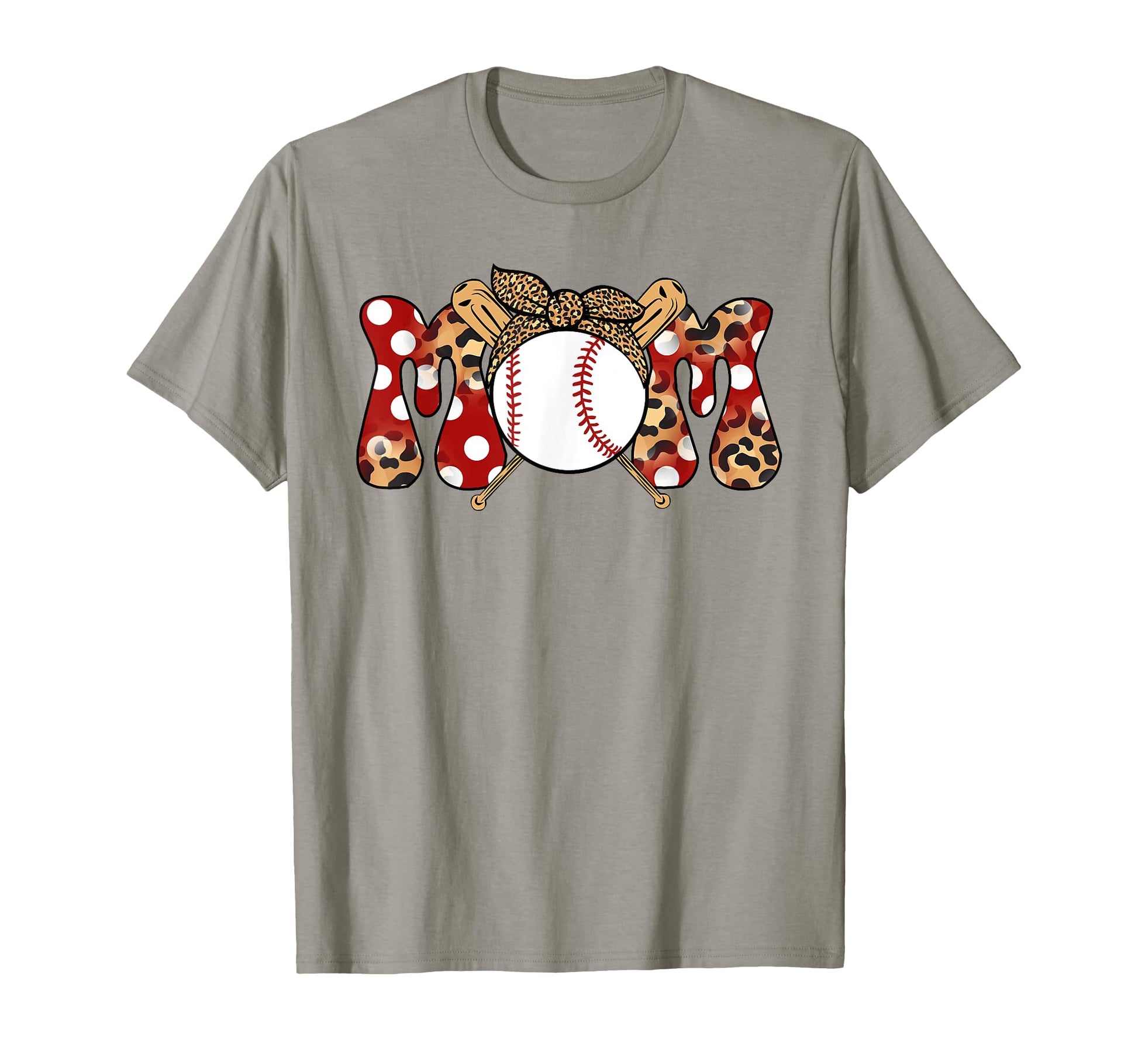 Baseball Mom Red Cheetah Leopard T-Shirt - Fun Novelty Design Unisex - T-Shirt, Sweatshirt, Hoodie