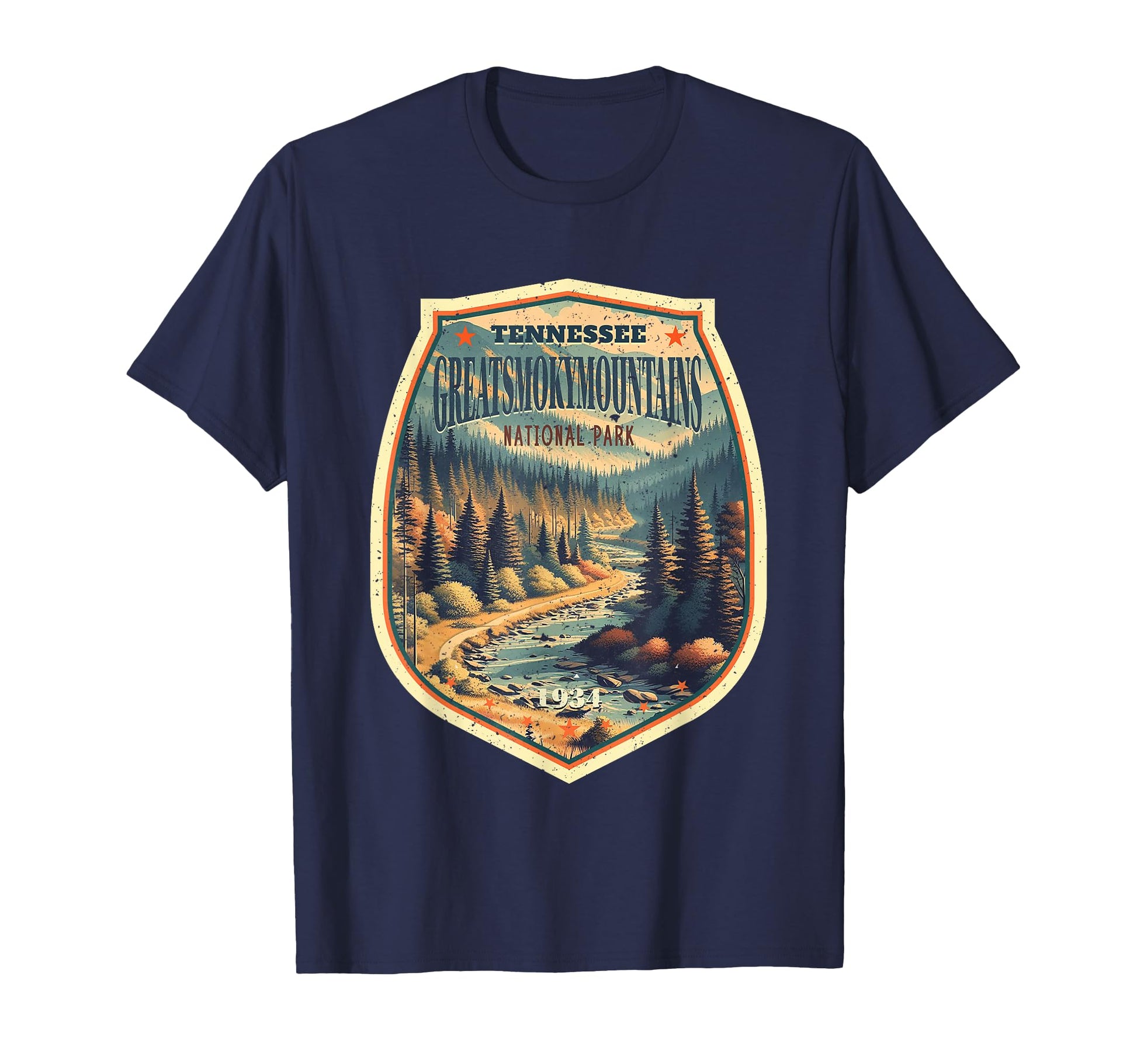 Great Smoky Mountains National Park River T-Shirt - Graphic Print Men Women - T-Shirt, Sweatshirt, Hoodie
