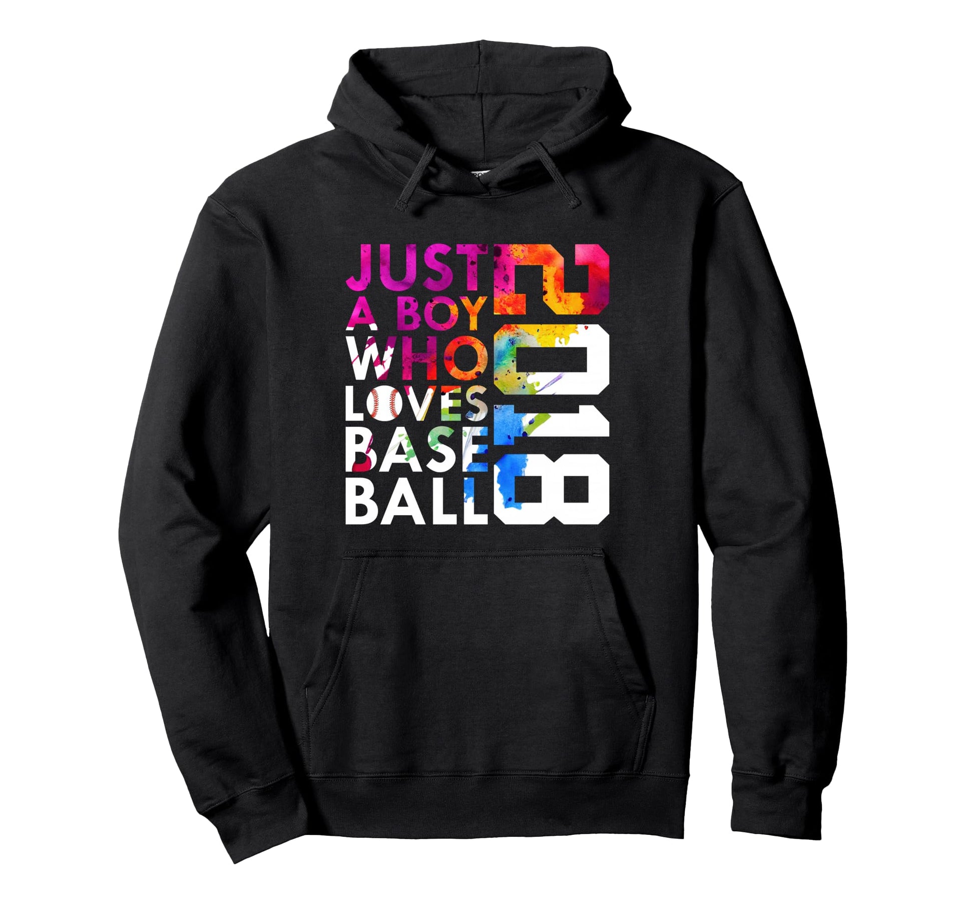 2018 Just Who Loves Baseball 8Th Birthday Hoodie - Unique Graphic Unisex - T-Shirt, Sweatshirt, Hoodie