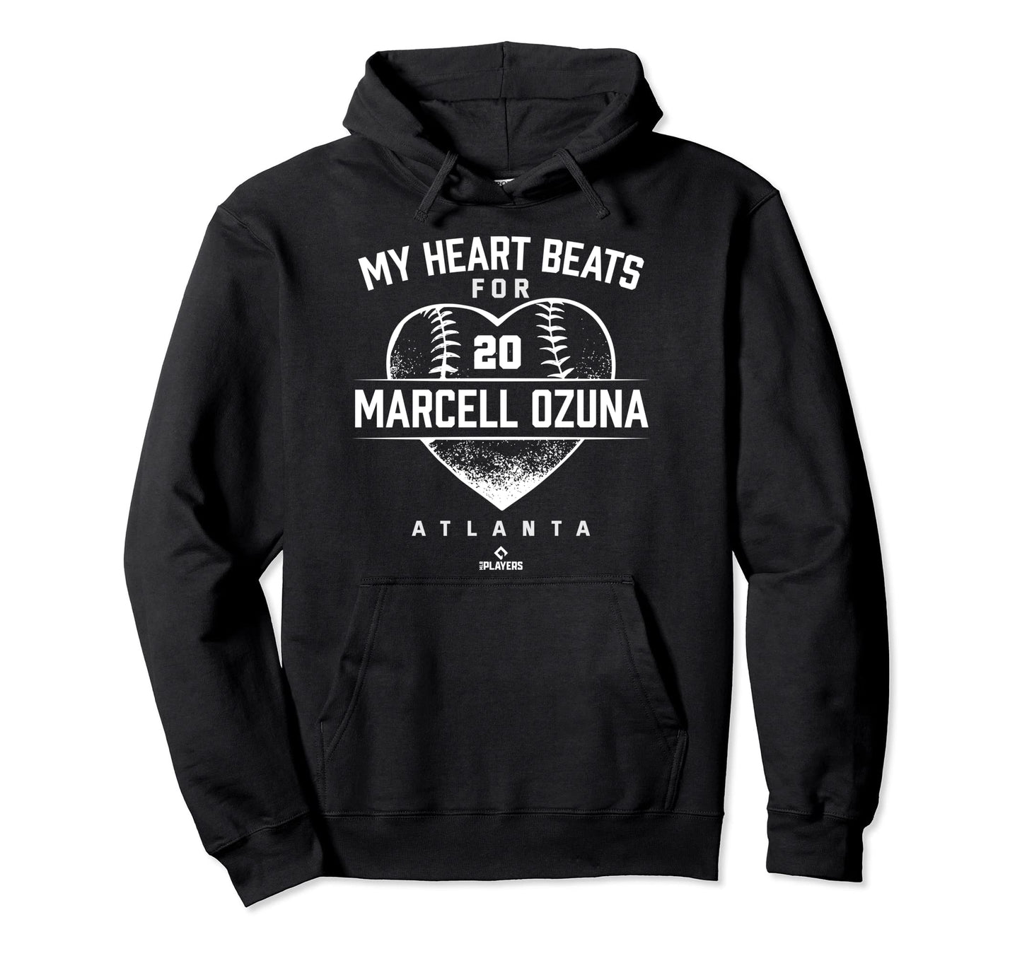 My Heart Beats Marcell Ozuna Atlanta Hoodie - Fun Novelty Design Men Women - T-Shirt, Sweatshirt, Hoodie