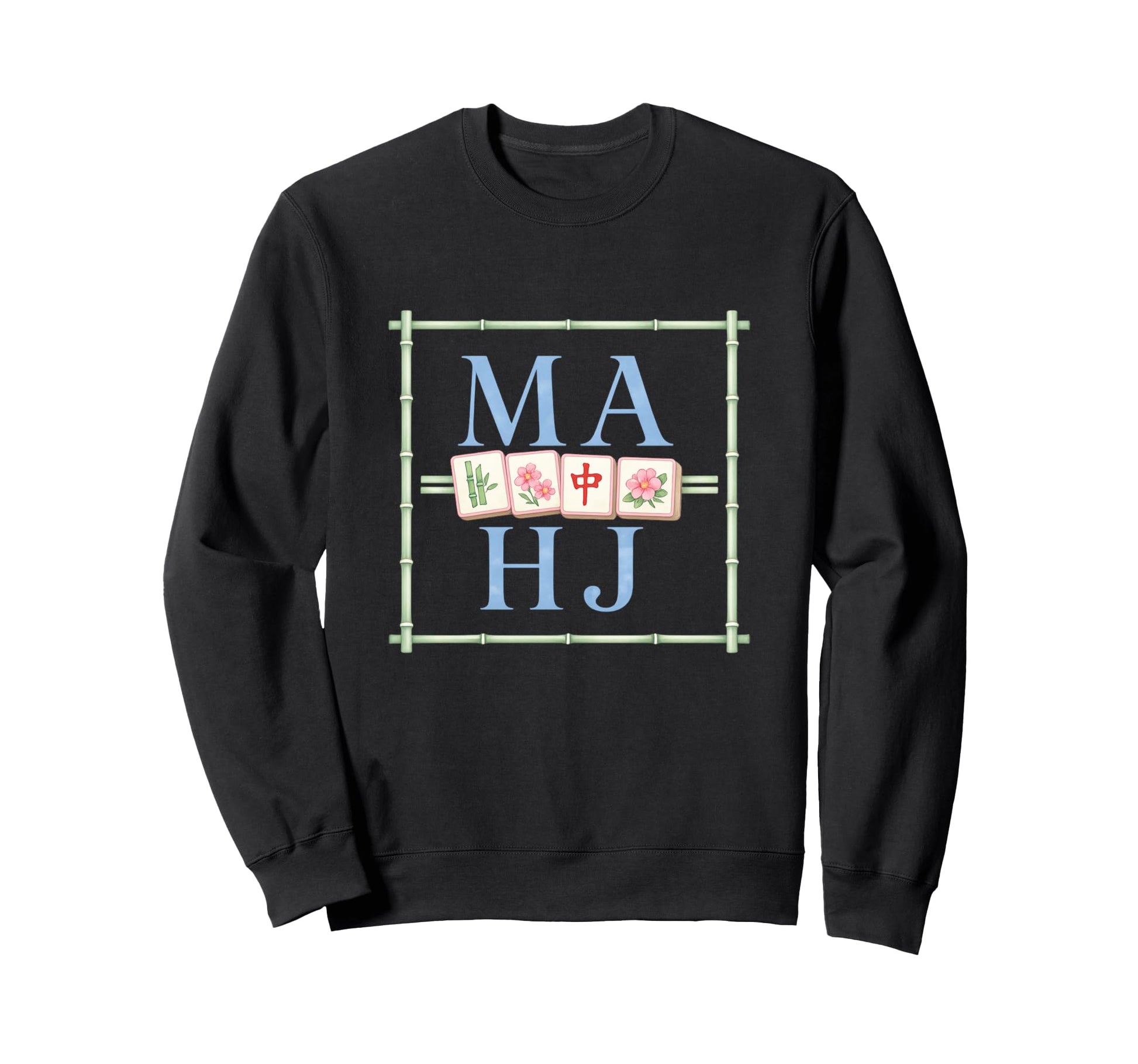 Mahj Mahjong Game Preppy Night Sweatshirt - Graphic Print for Adults - T-Shirt, Sweatshirt, Hoodie
