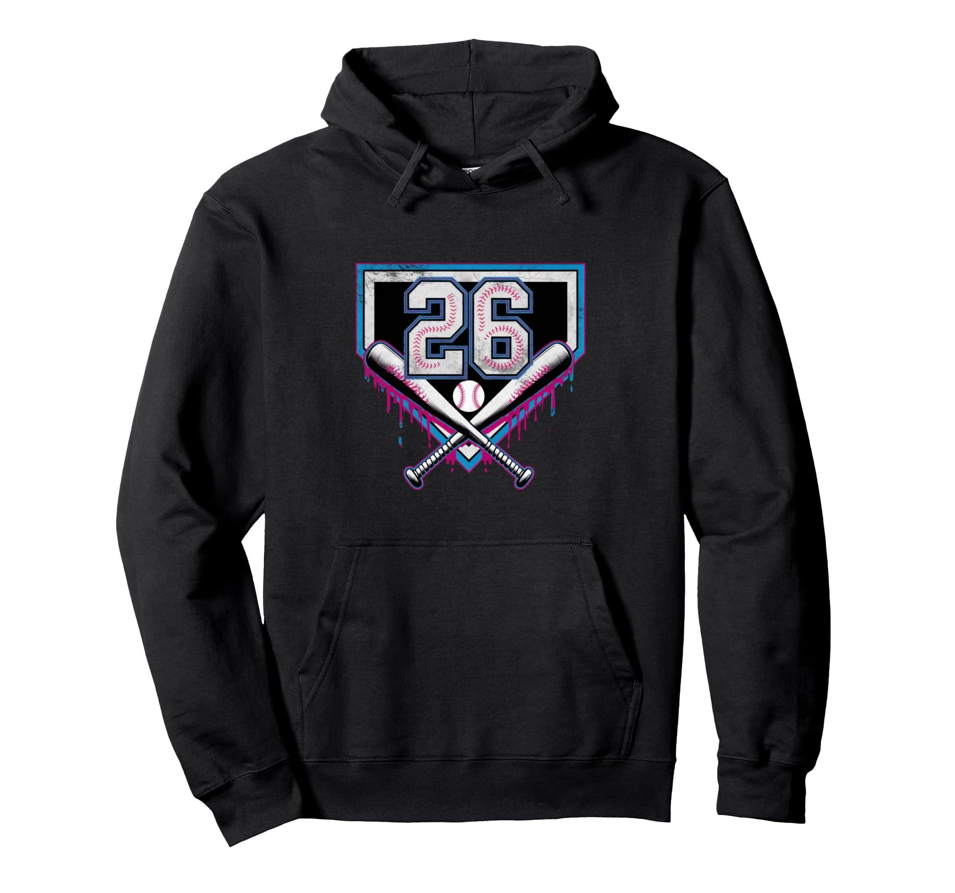 Sprinkle 26Th Birthday Baseball Home Ice Hoodie - Trendy Graphic Unisex - T-Shirt, Sweatshirt, Hoodie