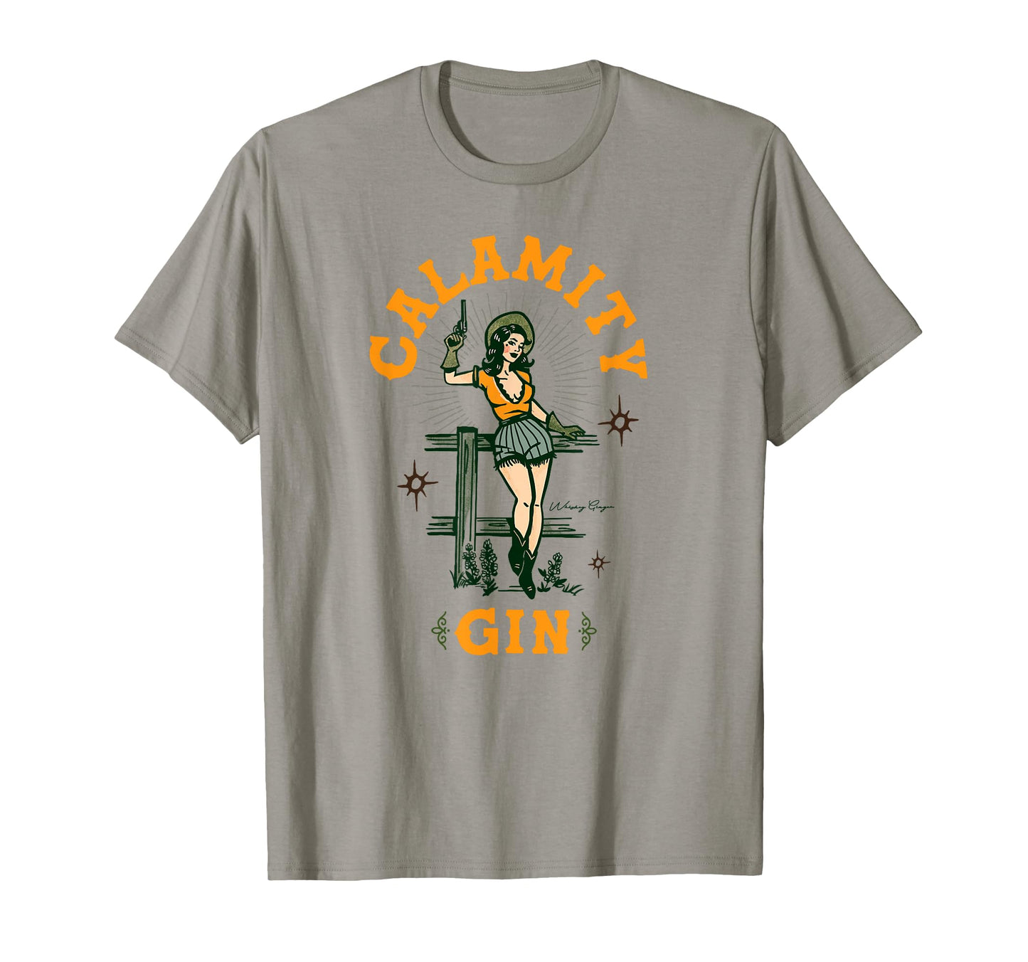 Calamity Gin Pinup Cowgirl Witty Fun T-Shirt - Trendy Graphic Men Women - T-Shirt, Sweatshirt, Hoodie