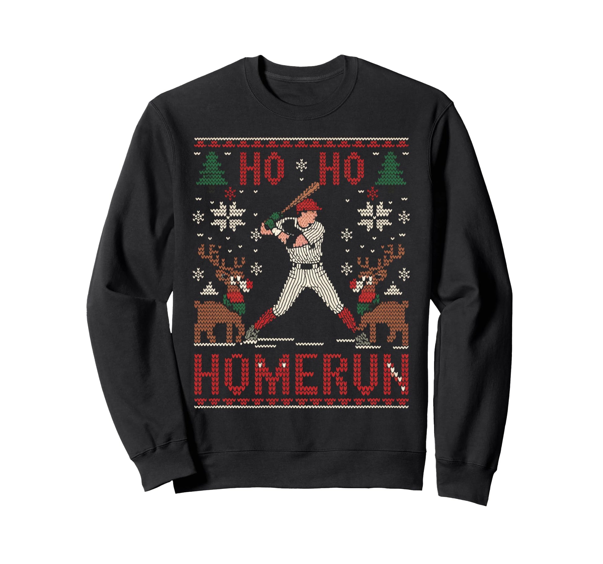 Baseball Softball Ho Ho Sweatshirt - Casual Everyday Wear Men Women - T-Shirt, Sweatshirt, Hoodie