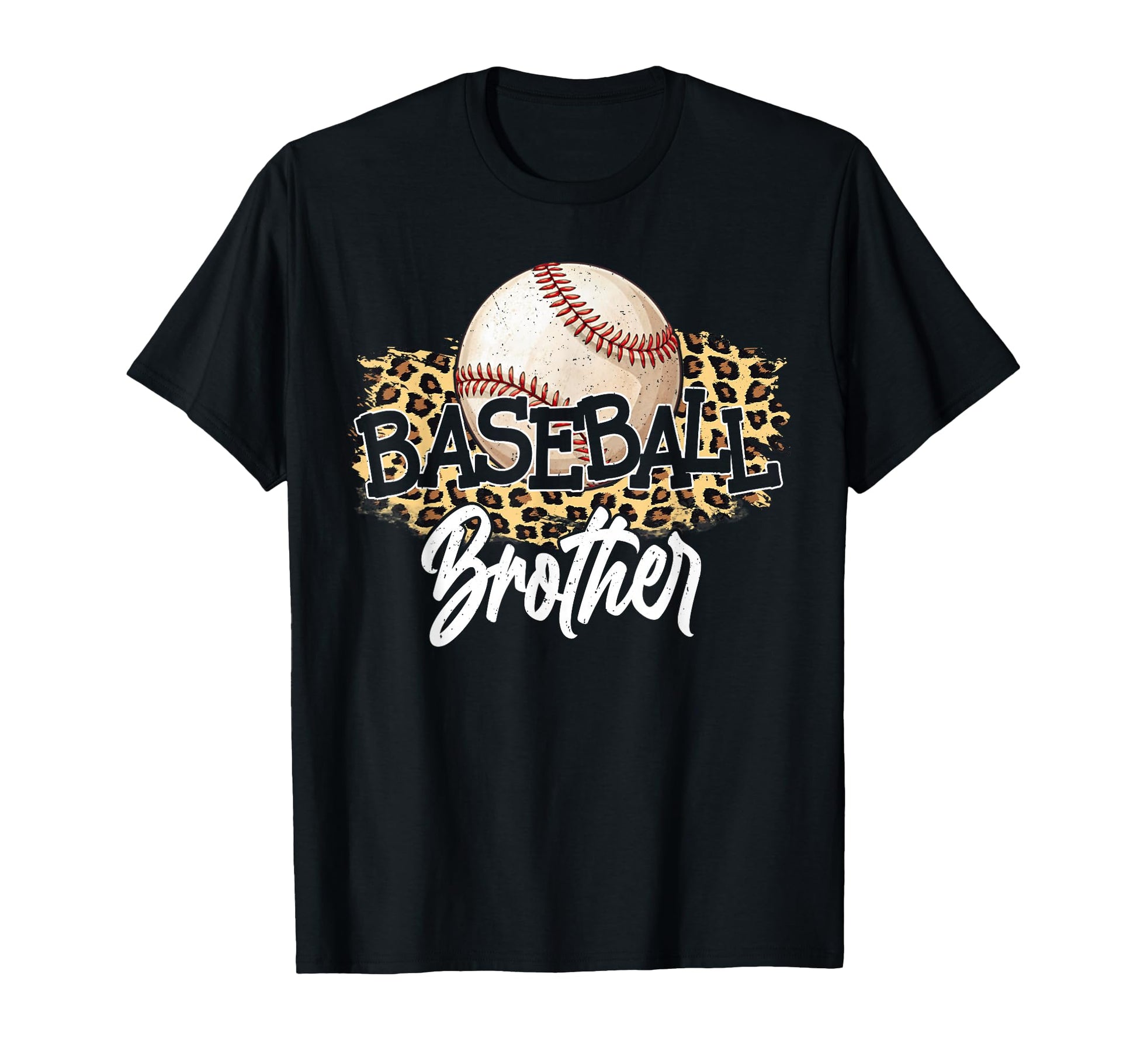 Baseball Brother Leopard Baseball Lover T-Shirt - Trendy Graphic for Adults - T-Shirt, Sweatshirt, Hoodie