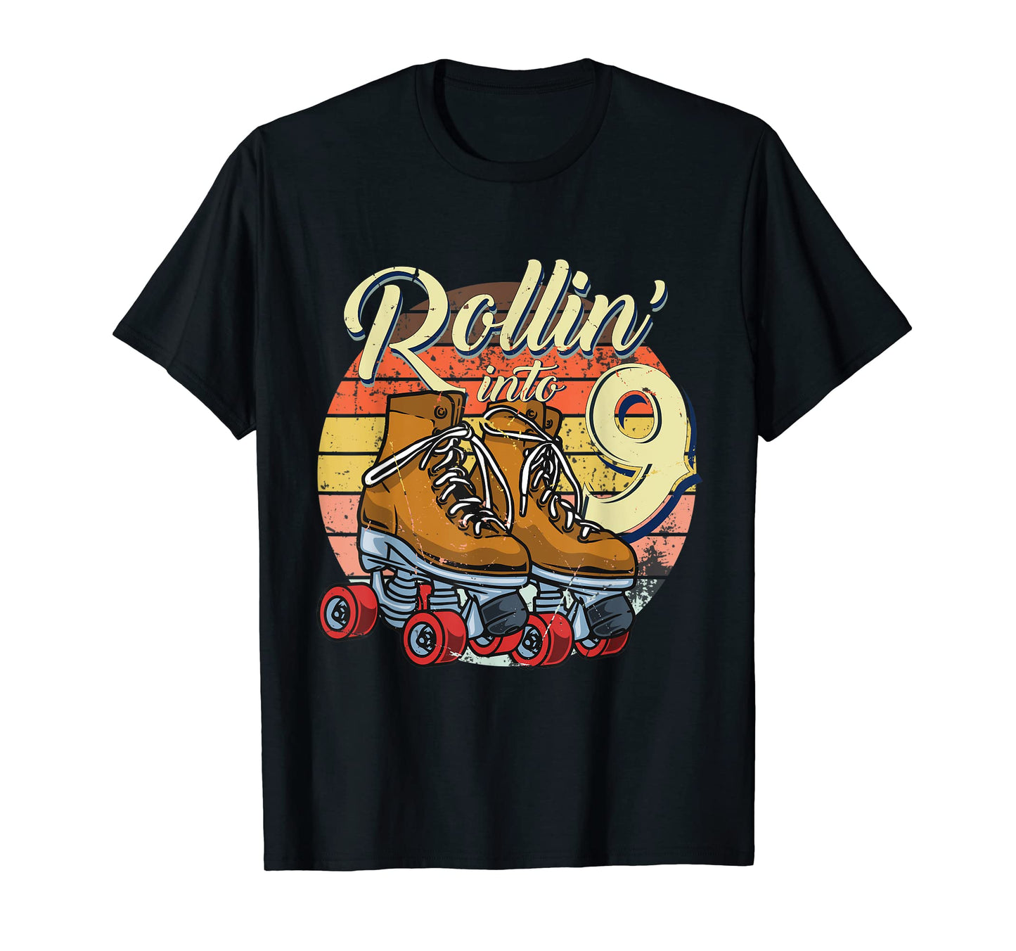 8Th Bday Outfit 9 Year Old Rolling Into T-Shirt - Graphic Print for Adults - T-Shirt, Sweatshirt, Hoodie
