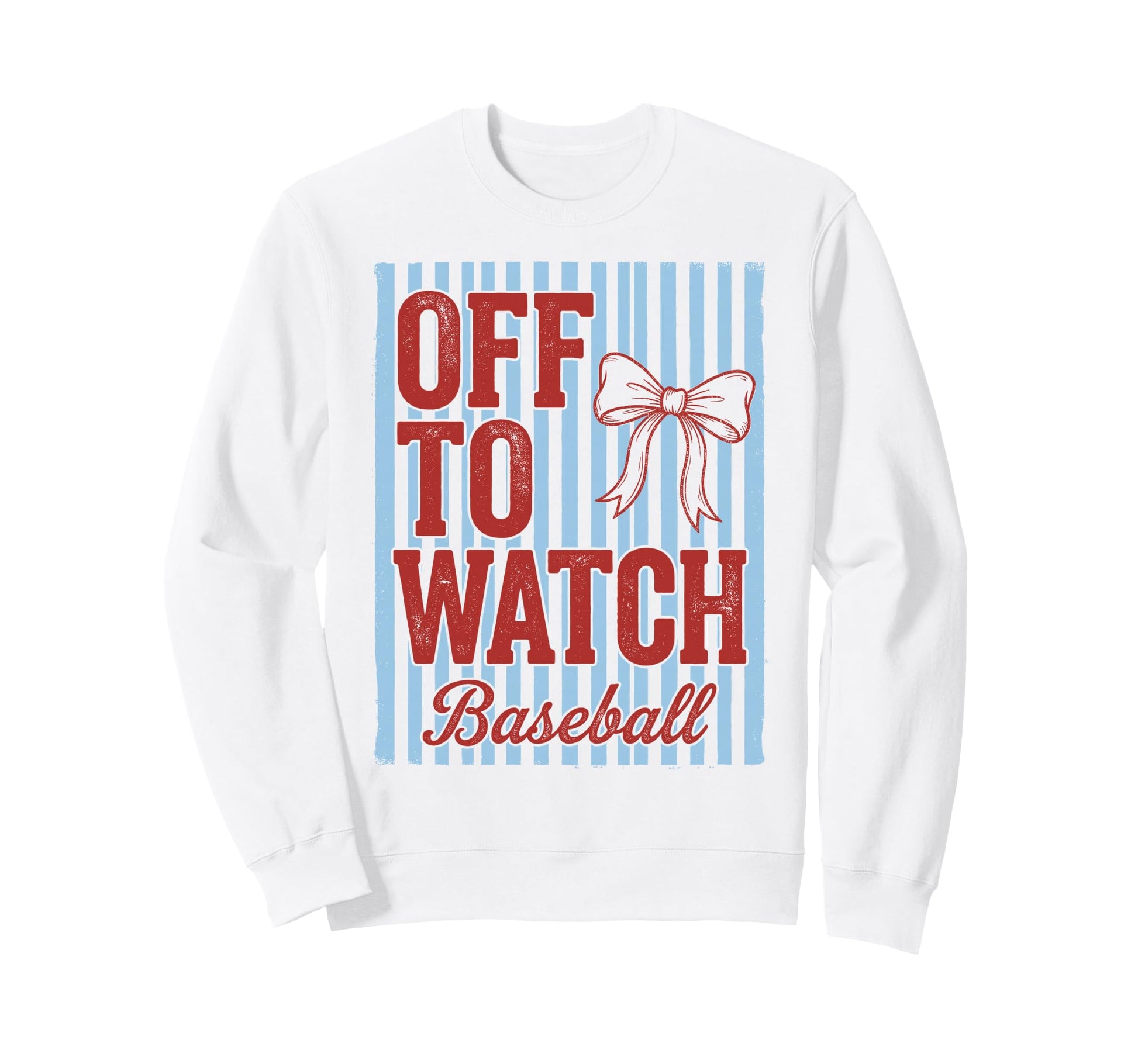 Off To Watch Baseball Funny Mom Bow Sweatshirt - Aesthetic Graphic Unisex - T-Shirt, Sweatshirt, Hoodie