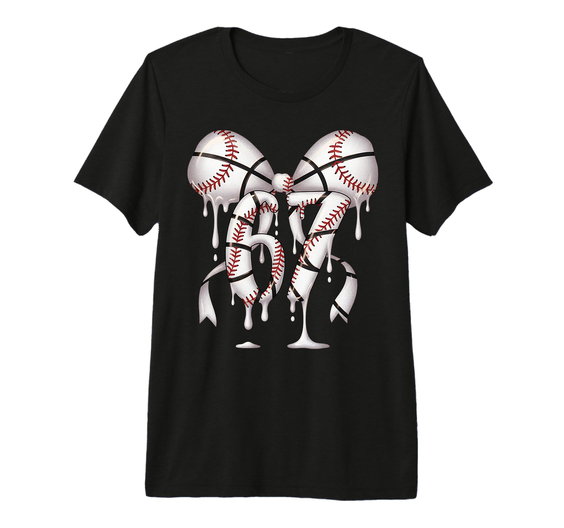 Funny 67 Meme Coquette Bow Baseball T-Shirt - Aesthetic Graphic Men Women - T-Shirt, Sweatshirt, Hoodie