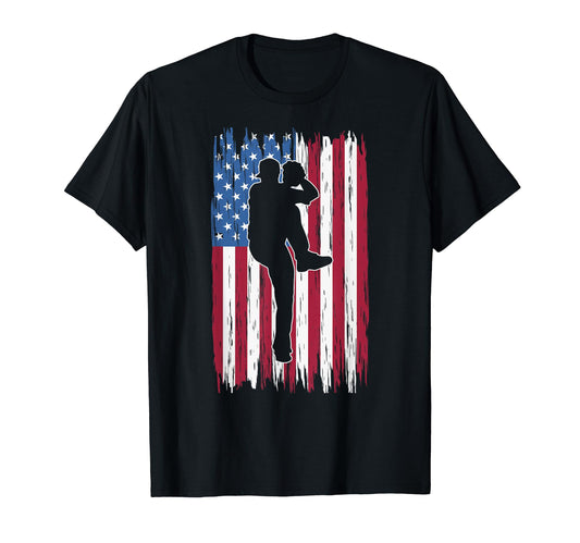 American Usa Flag Baseball T-Shirt - Streetwear Style for Adults - T-Shirt, Sweatshirt, Hoodie