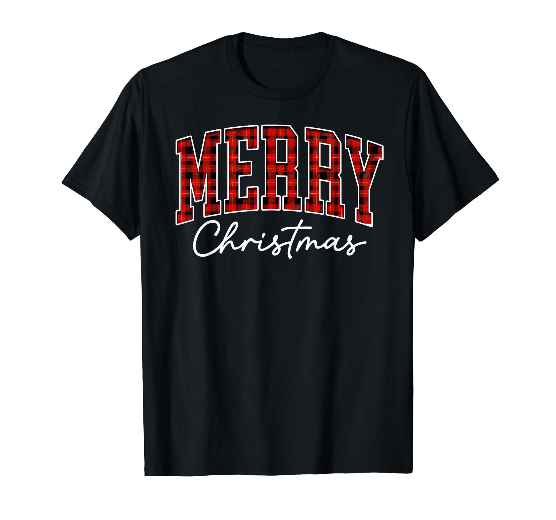Merry Buffalo Red Plaid Varsity T-Shirt - Novelty Apparel Unisex - T-Shirt, Sweatshirt, Hoodie