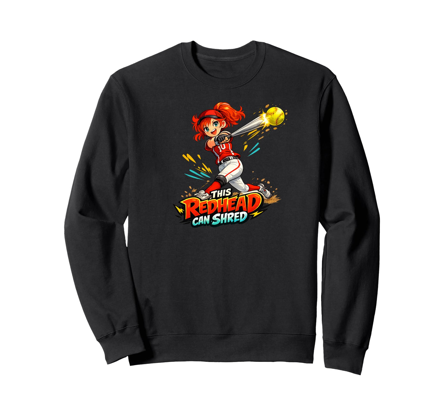 This Redhead Can Shred Manga Pride Sweatshirt - Fun Novelty Design Unisex - T-Shirt, Sweatshirt, Hoodie