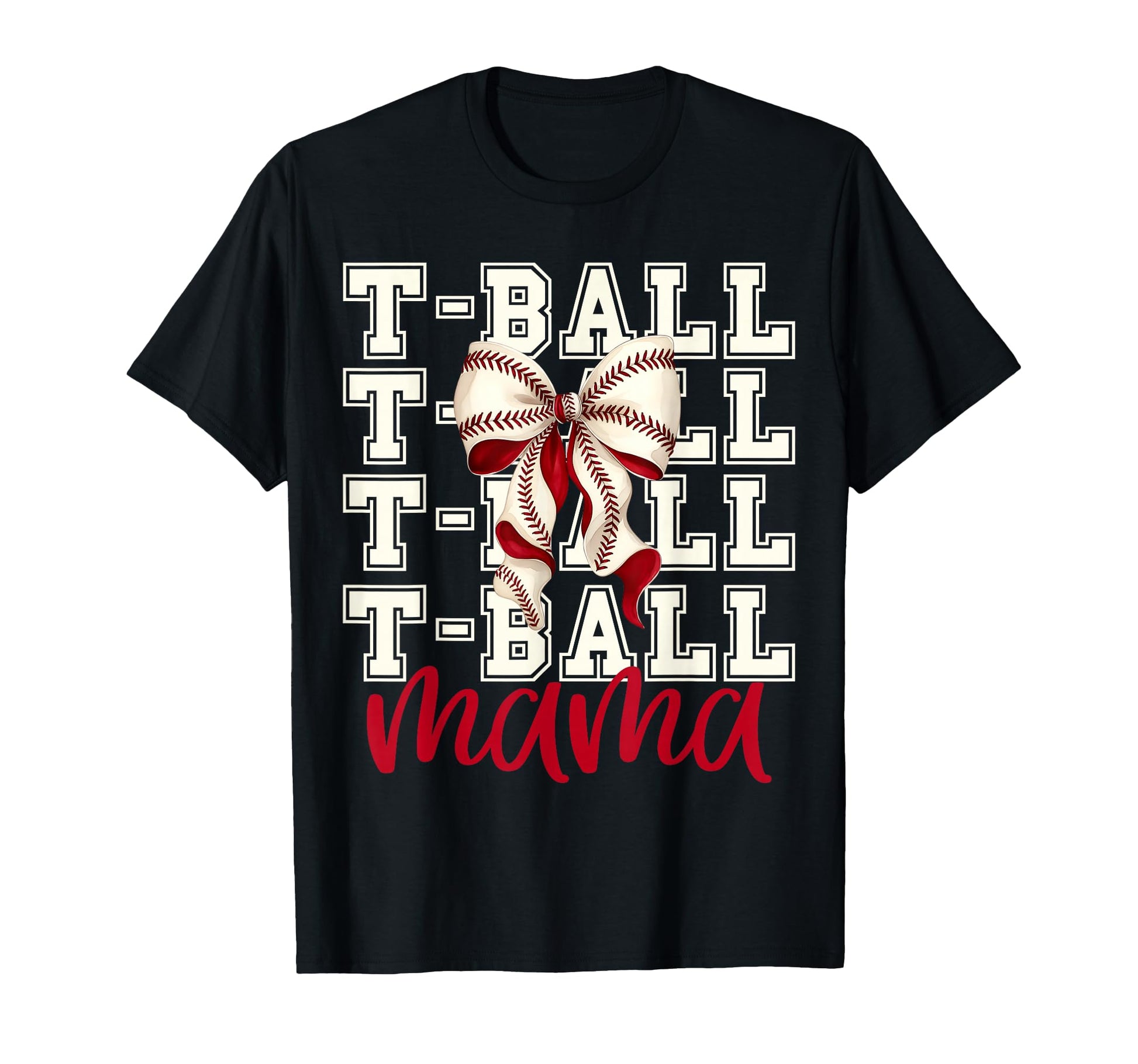 Tball Mama Teeball T Ball Coquette T-Shirt - Minimalist Print for Adults - T-Shirt, Sweatshirt, Hoodie