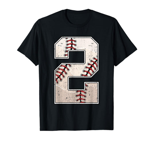 Baseball Birthday Two 2 Years Old T-Shirt - Minimalist Print for Adults - T-Shirt, Sweatshirt, Hoodie