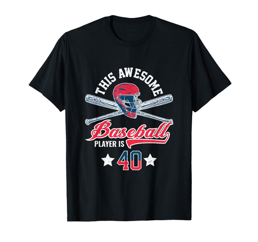 Awesome American Baseball Player 40Th T-Shirt - Trendy Graphic Unisex - T-Shirt, Sweatshirt, Hoodie