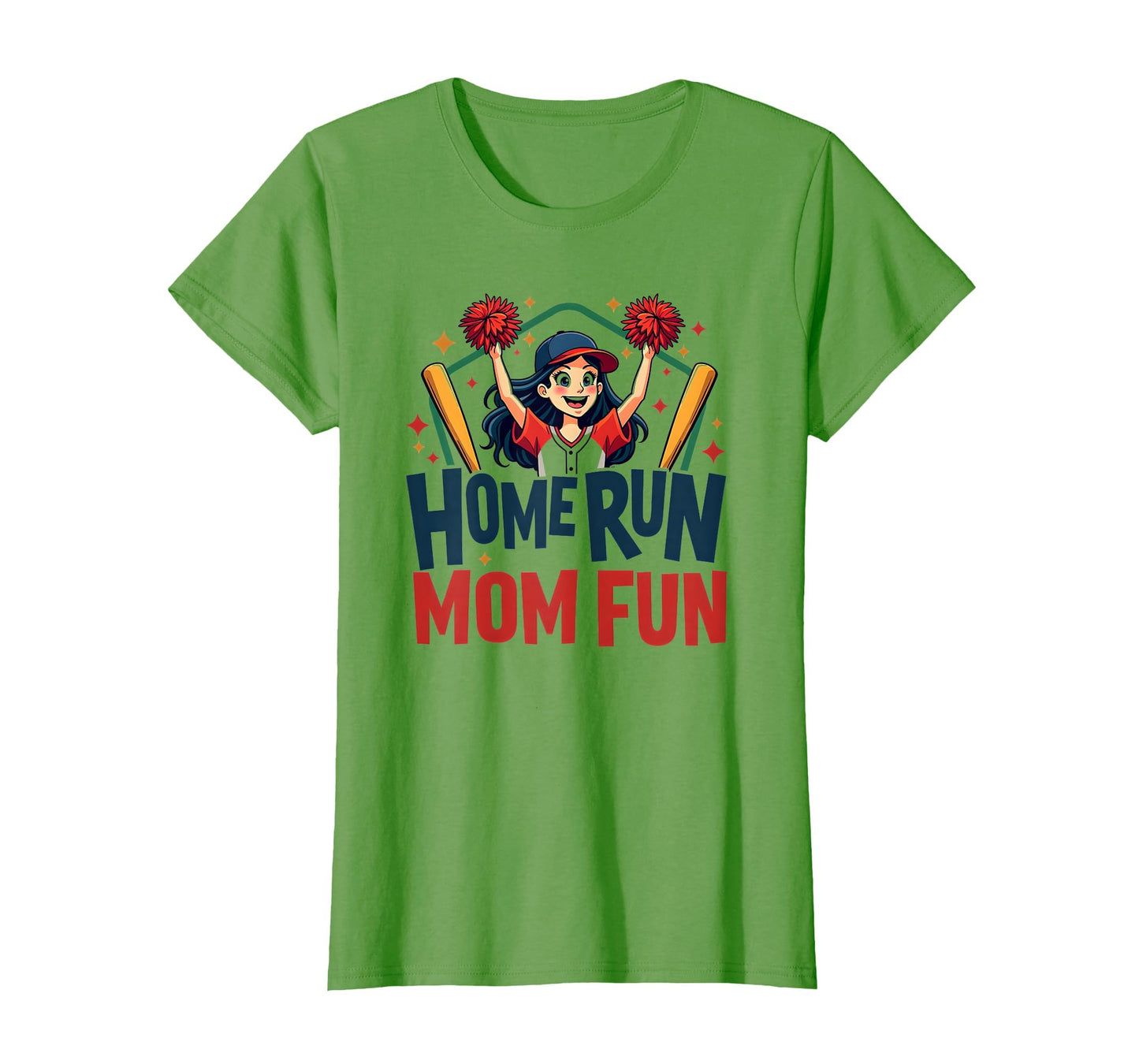 Home Run Mom Fun Baseball Parent T-Shirt - Trendy Graphic for Adults - T-Shirt, Sweatshirt, Hoodie