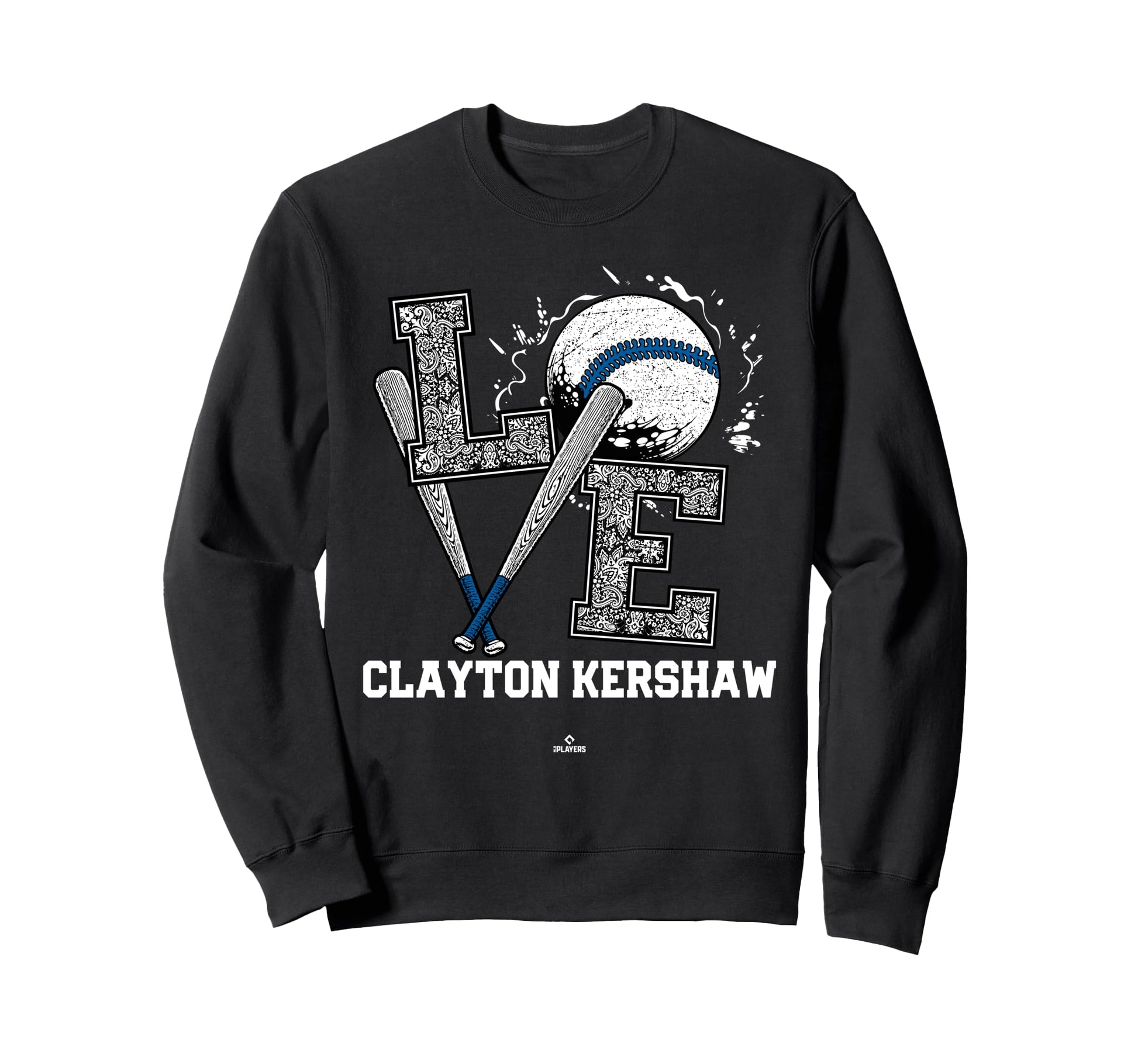 Distressed Baseball Love Clayton Sweatshirt - Custom Art Print Unisex - T-Shirt, Sweatshirt, Hoodie