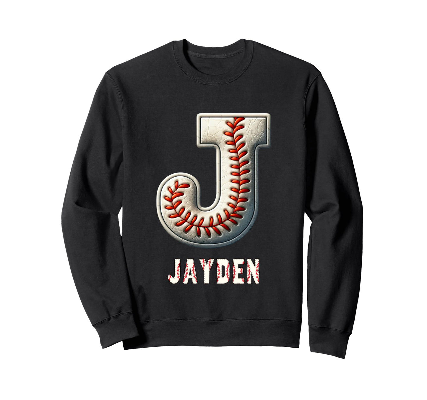Baseball Home Run Lorenz Initial Sweatshirt - Casual Everyday Wear Unisex - T-Shirt, Sweatshirt, Hoodie