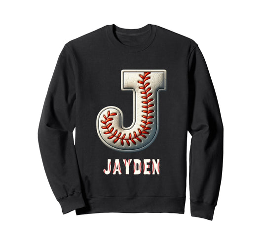 Baseball Home Run Lorenz Initial Sweatshirt - Casual Everyday Wear Unisex - T-Shirt, Sweatshirt, Hoodie