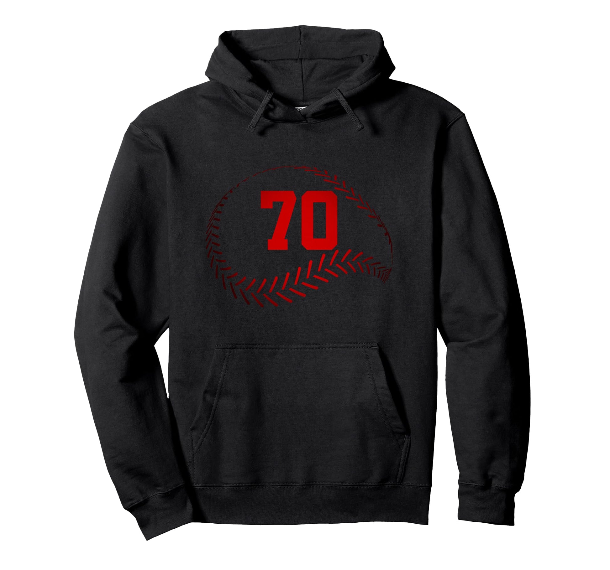 Number 70 Years Baseball 70Th Birthday Hoodie - Custom Art Print Men Women - T-Shirt, Sweatshirt, Hoodie