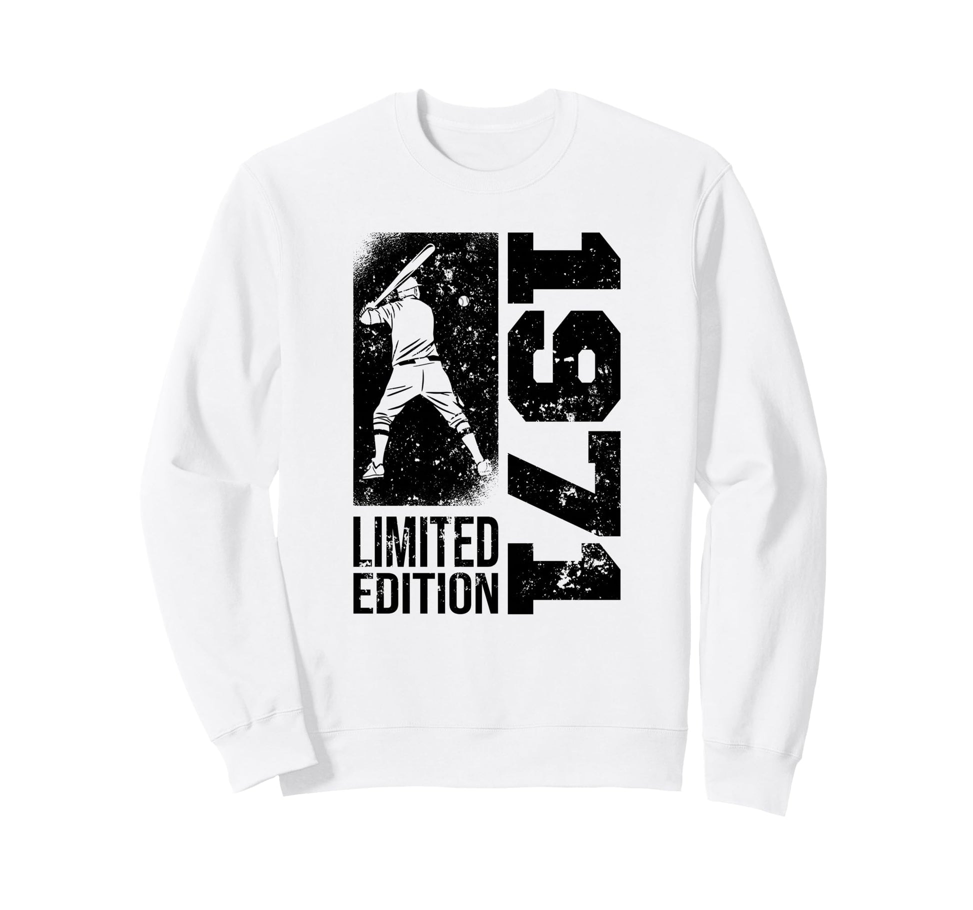 Baseball Player Born 1971 Sweatshirt - Minimalist Print for Adults - T-Shirt, Sweatshirt, Hoodie