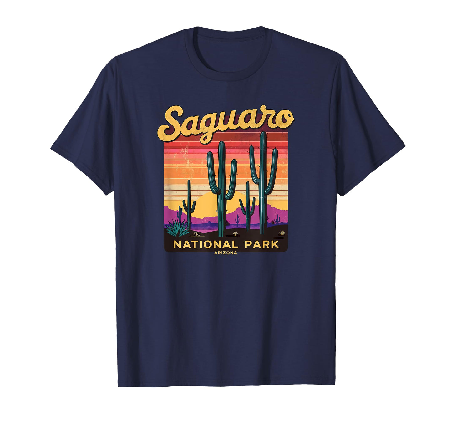 Saguaro National Park Sunset Landscape T-Shirt - Unique Graphic Men Women - T-Shirt, Sweatshirt, Hoodie