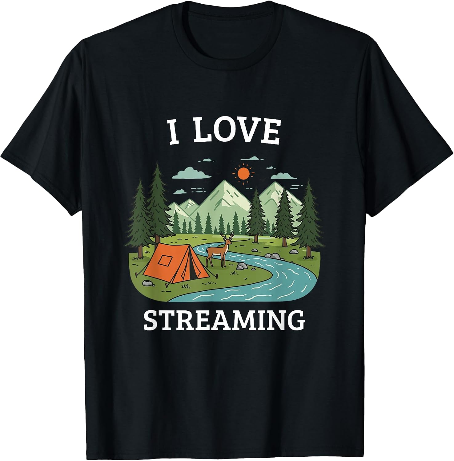 Camping and Streaming Merch - Adult & Kids T-Shirts, Sweatshirts & Hoodies apparel design preview 1