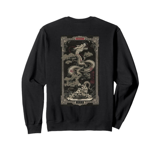 Aesthetic Back Dragon Y2K Streetwear Sweatshirt - Unique Graphic Men Women - T-Shirt, Sweatshirt, Hoodie
