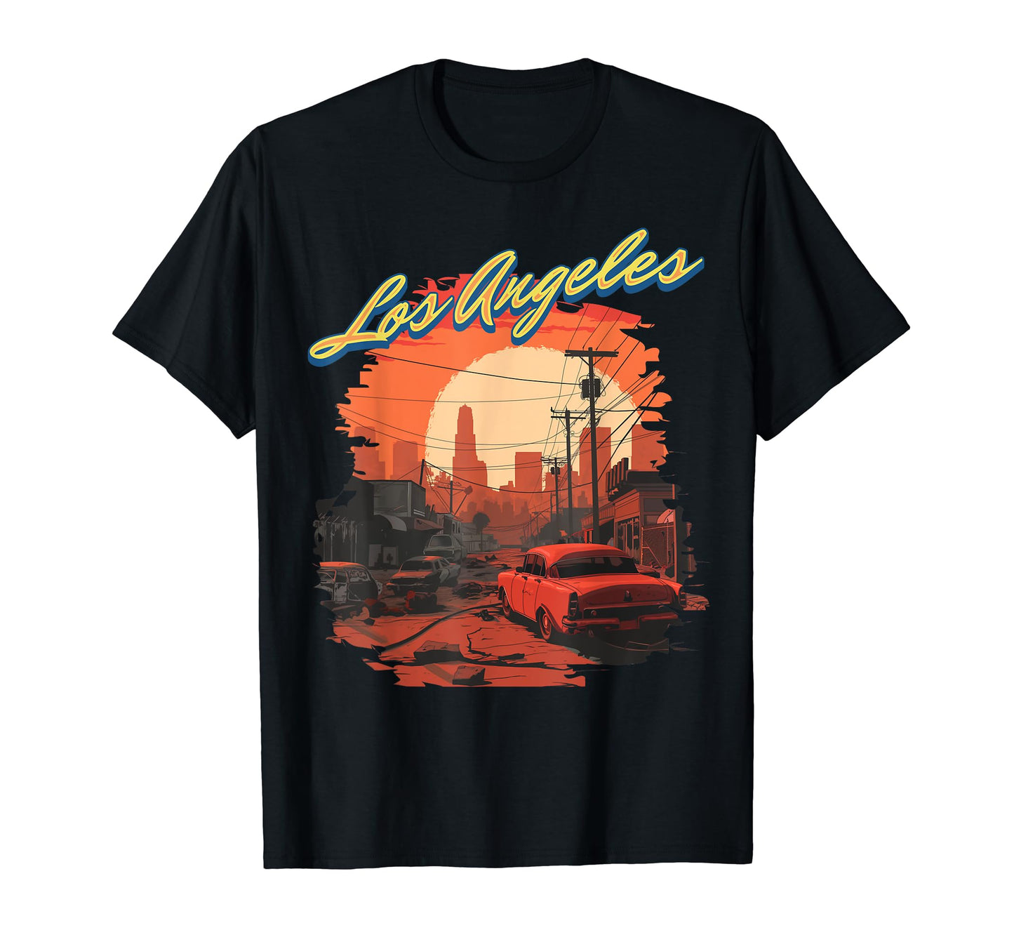 Los Angeles La Post Apocalyptic T-Shirt - Aesthetic Graphic Unisex - T-Shirt, Sweatshirt, Hoodie