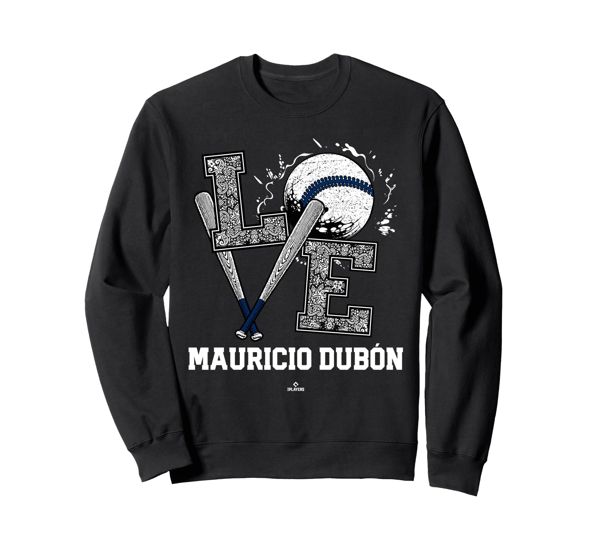 Distressed Baseball Love Mauricio Sweatshirt - Novelty Apparel Men Women - T-Shirt, Sweatshirt, Hoodie