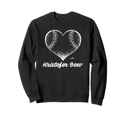 Baseball Heart Kristofer Bow Prospect Sweatshirt - Streetwear Style Unisex - T-Shirt, Sweatshirt, Hoodie