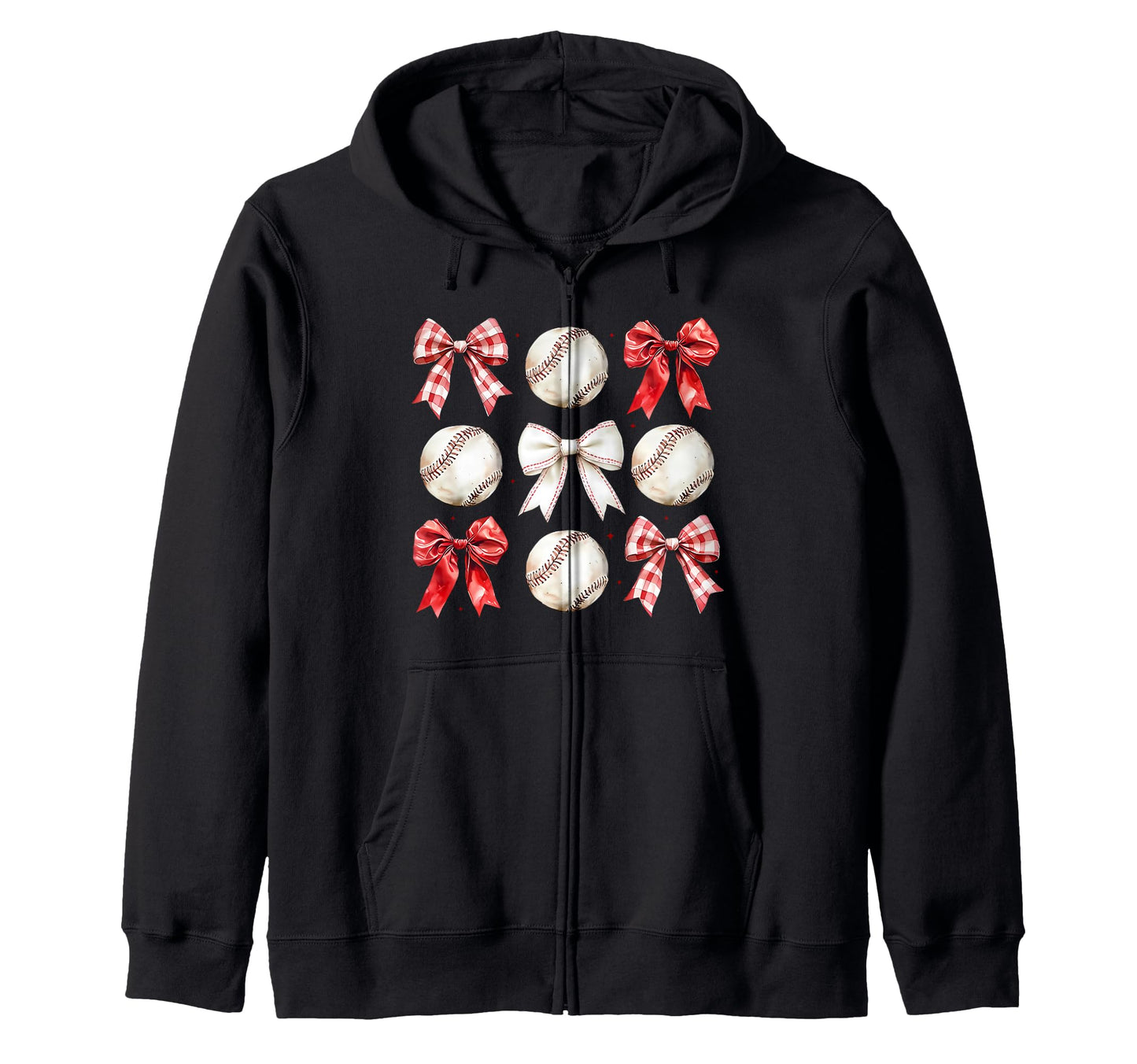 Baseball Bow Coquette Red T-Shirt - Unique Graphic Men Women - T-Shirt, Sweatshirt, Hoodie