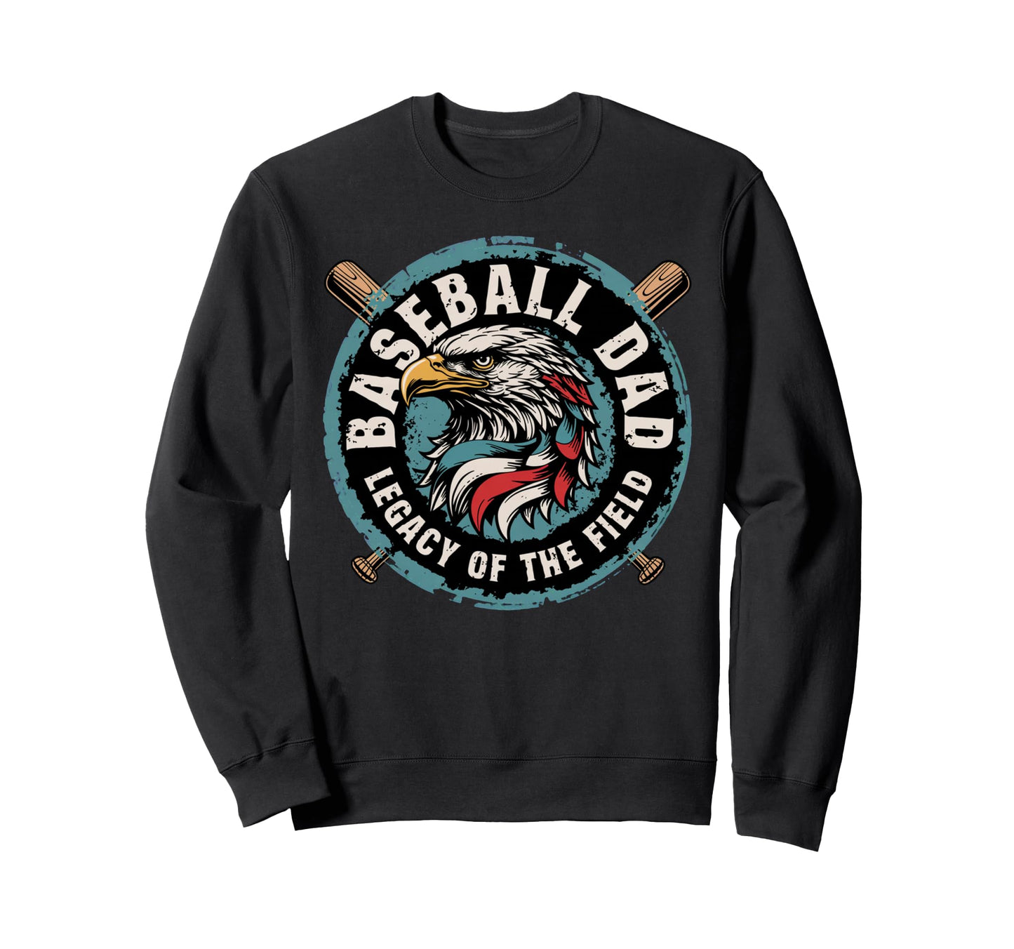 Patriotic Baseball Father Baseball Dad Sweatshirt - Trendy Graphic Unisex - T-Shirt, Sweatshirt, Hoodie