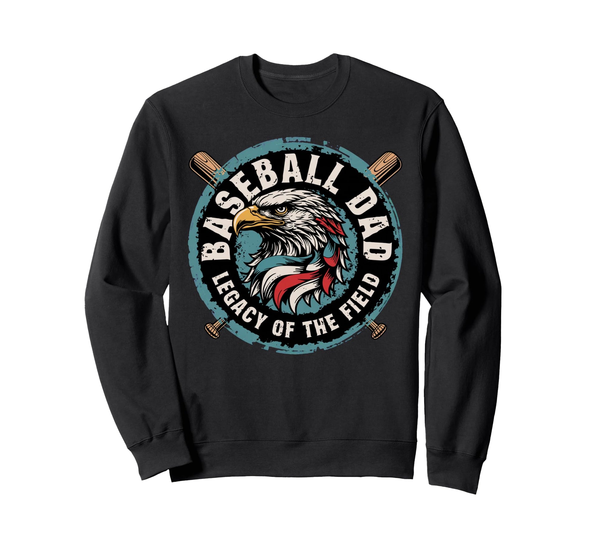 Patriotic Baseball Father Baseball Dad Sweatshirt - Trendy Graphic Unisex - T-Shirt, Sweatshirt, Hoodie