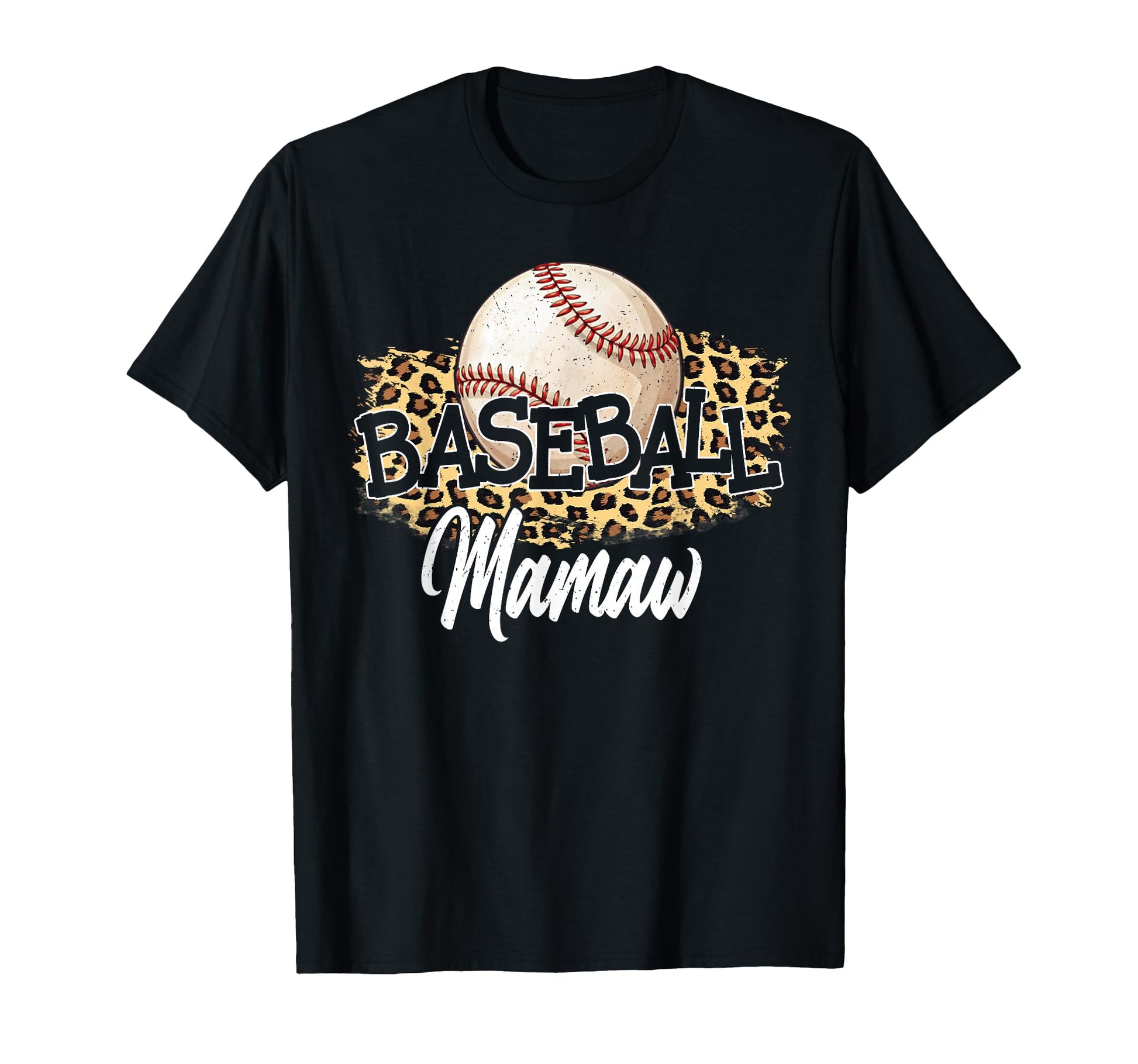 Baseball Mamaw Leopard Baseball T-Shirt - Aesthetic Graphic for Adults - T-Shirt, Sweatshirt, Hoodie