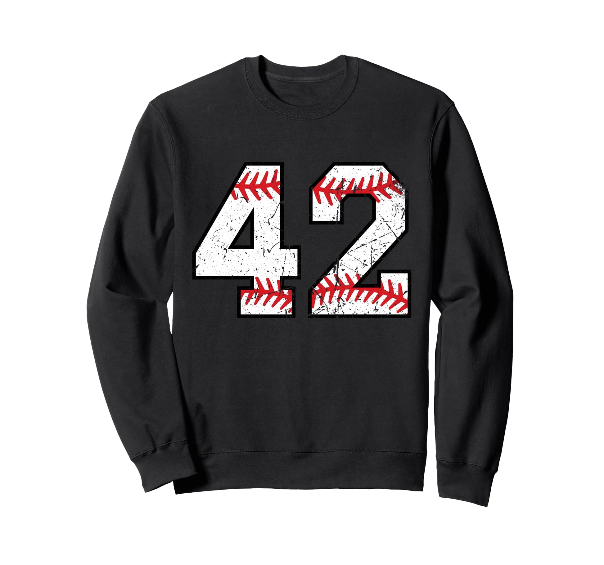 Number 42 Baseball Softball Varsity Sweatshirt - Unique Graphic Unisex - T-Shirt, Sweatshirt, Hoodie