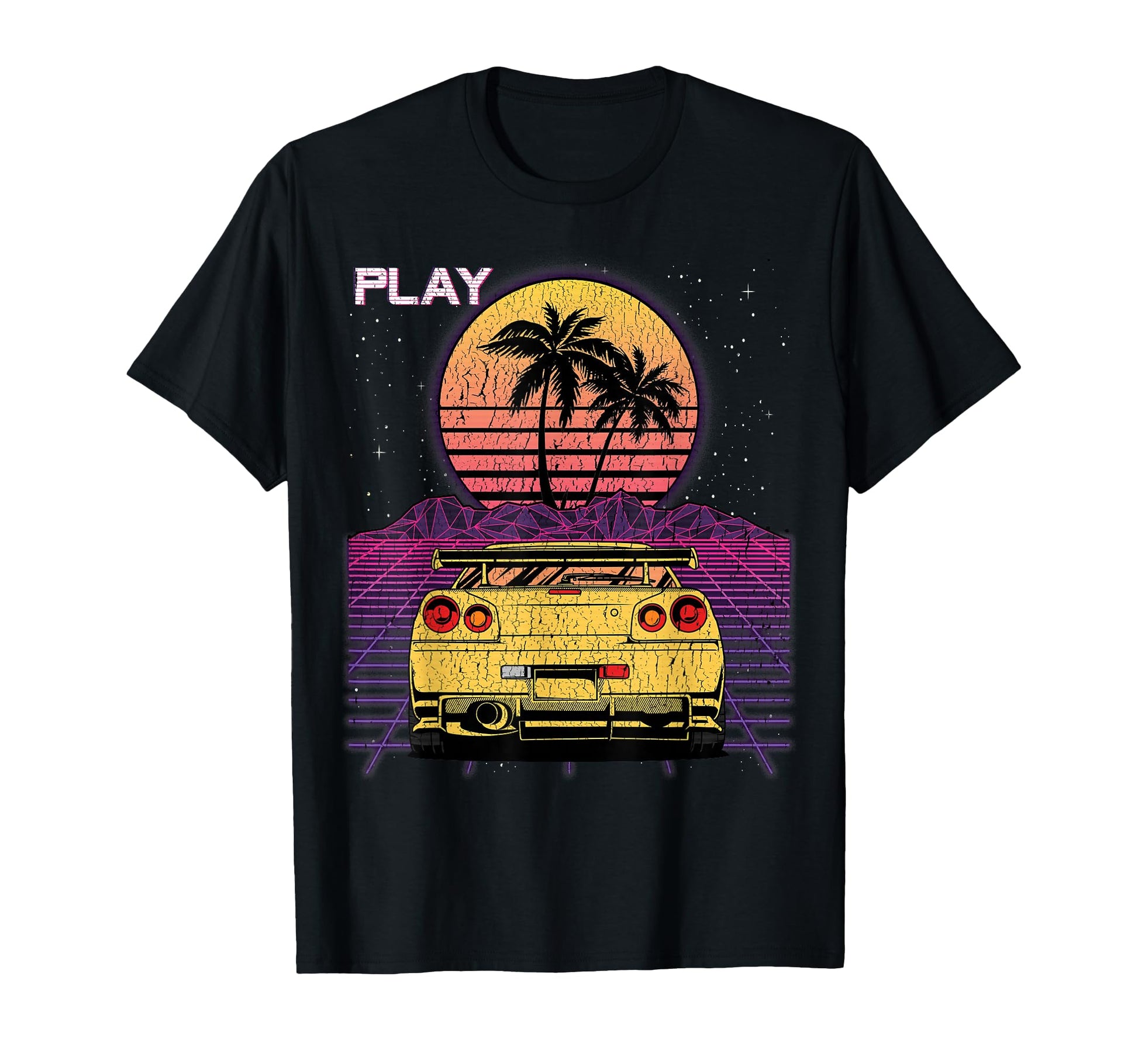 Synthwave Jdm Car Drifting Racecar T-Shirt - Trendy Graphic Men Women - T-Shirt, Sweatshirt, Hoodie