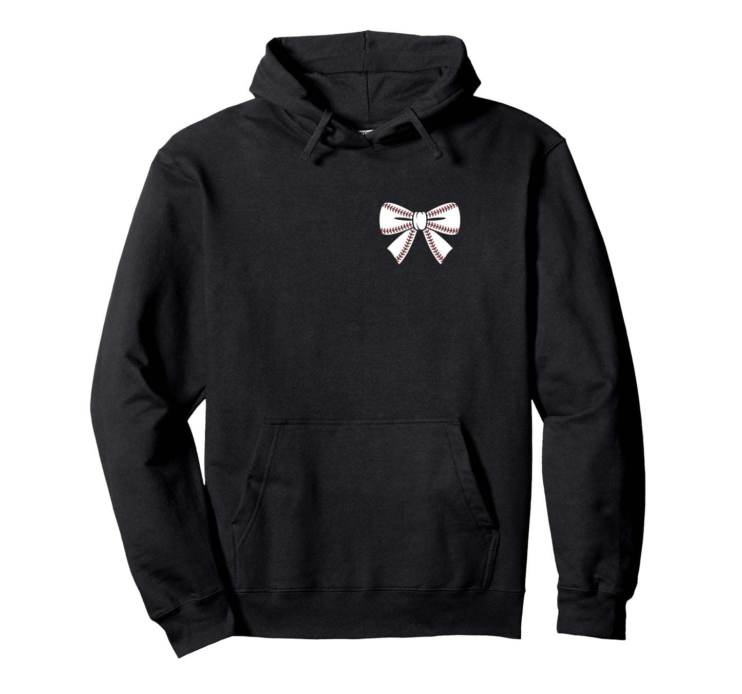 Baseball Bow Baseball Mom Mama Hoodie - Casual Everyday Wear Men Women - T-Shirt, Sweatshirt, Hoodie