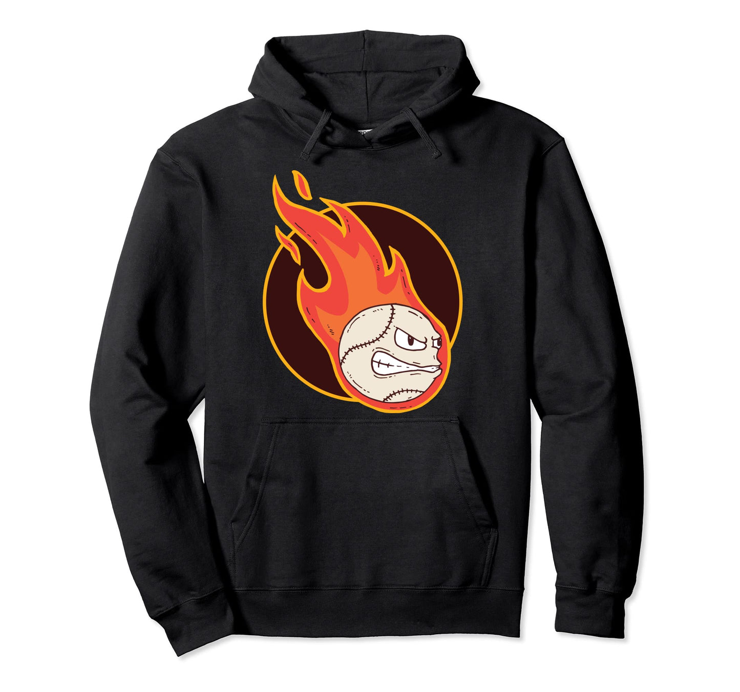Baseball Flames Hoodie - Trendy Graphic for Adults - T-Shirt, Sweatshirt, Hoodie