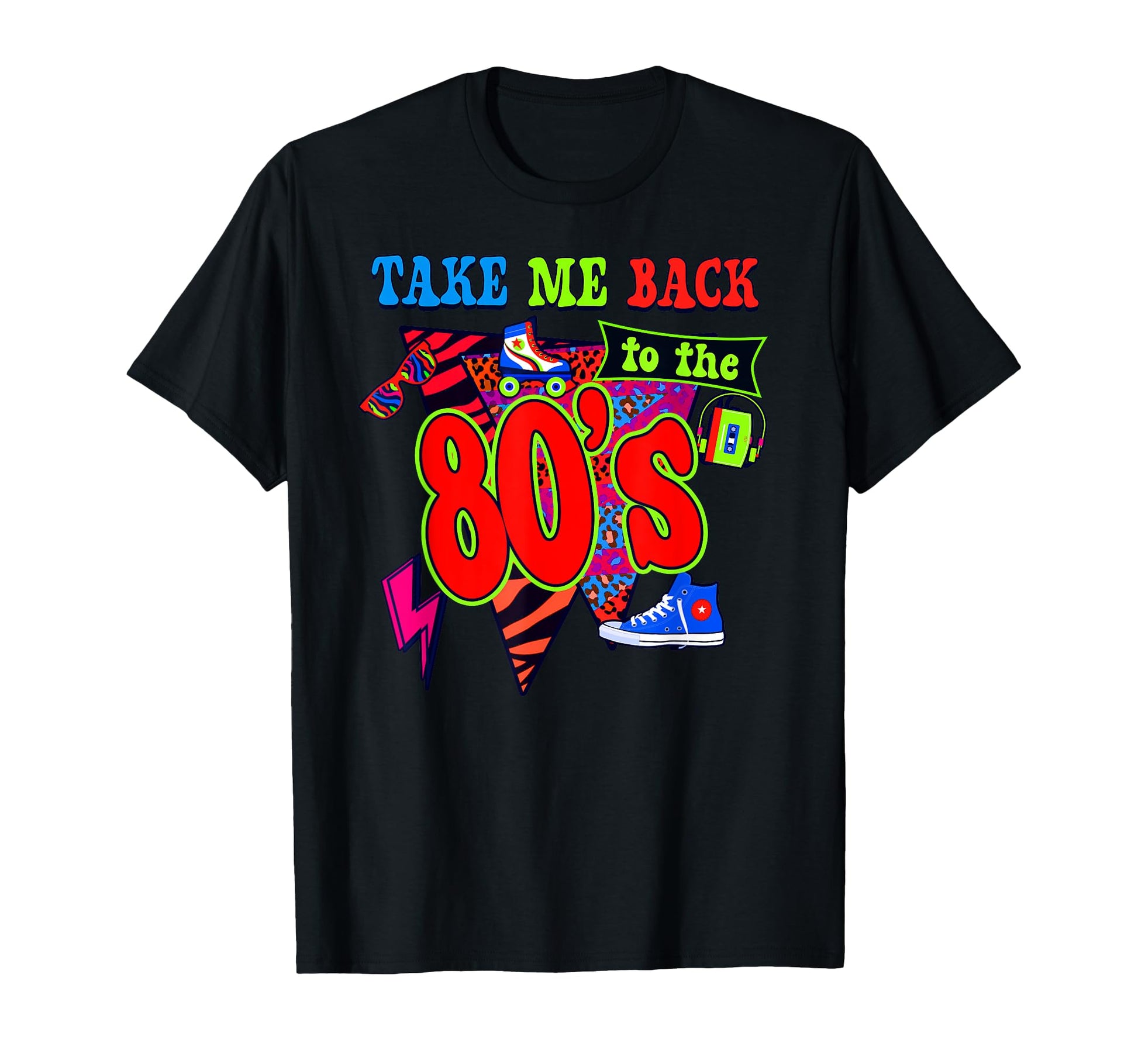 1980S Party Theme Roller Skates And T-Shirt - Aesthetic Graphic Unisex - T-Shirt, Sweatshirt, Hoodie