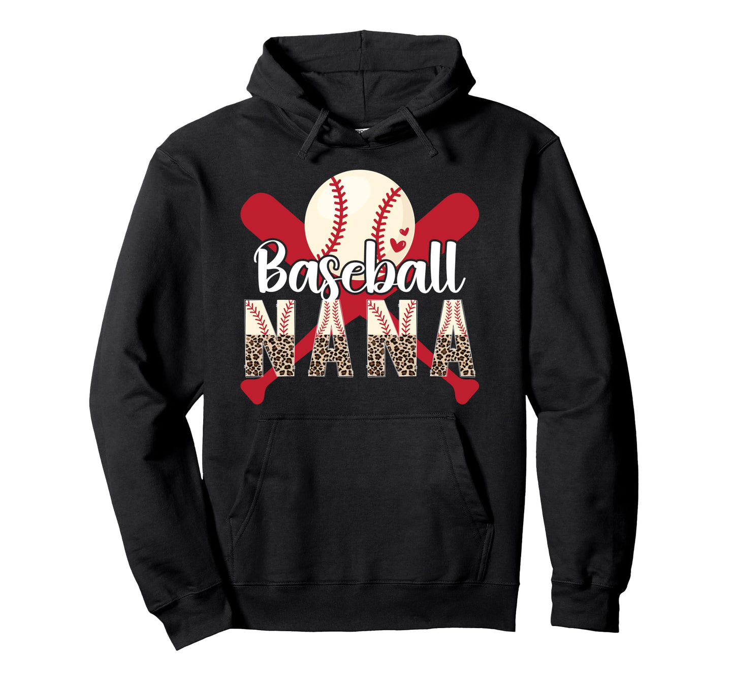 Baseball Nana Leopard Nana Baseball Hoodie - Streetwear Style Unisex - T-Shirt, Sweatshirt, Hoodie