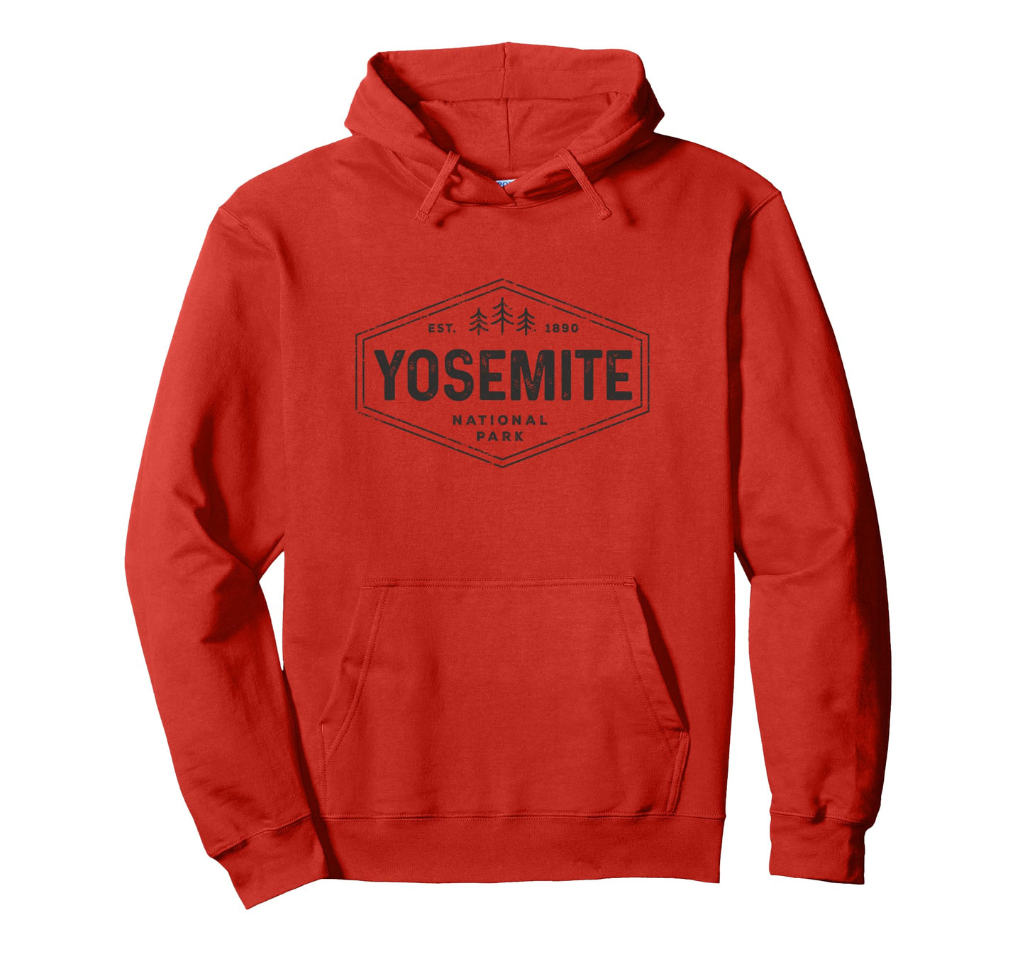 Yosemite California Established 1890 Hoodie - Minimalist Print Men Women - T-Shirt, Sweatshirt, Hoodie
