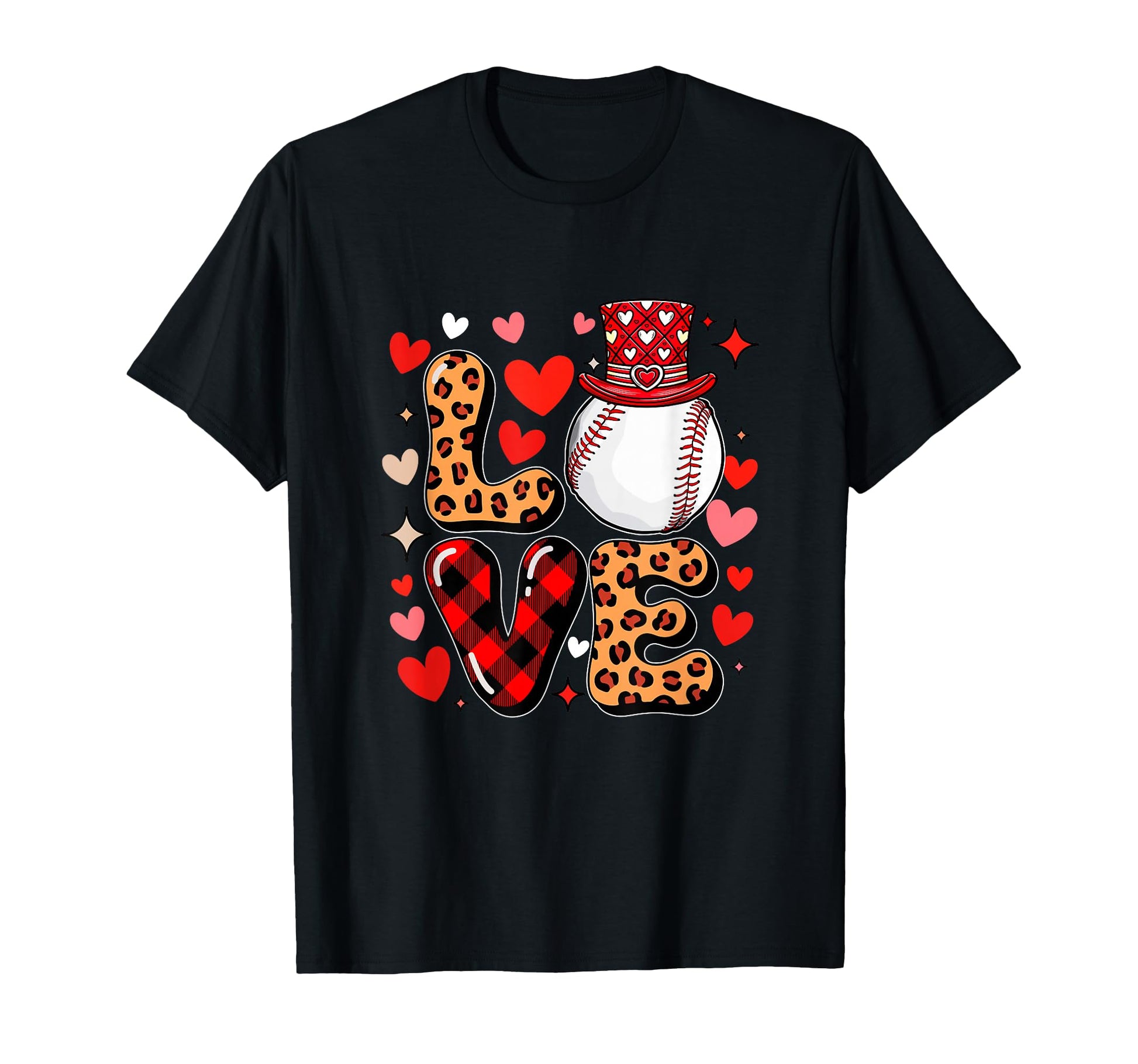 Love Leopard Hearts Valentines Day T-Shirt - Unique Graphic Men Women - T-Shirt, Sweatshirt, Hoodie