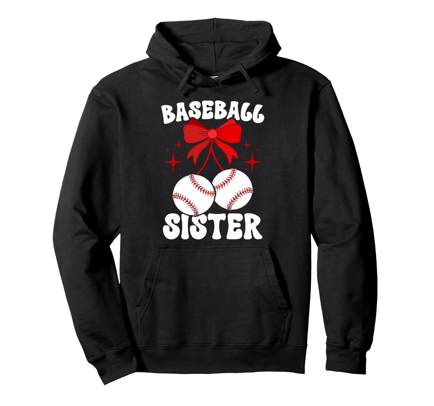 Baseball Sister Coquette Baseball Hoodie - Aesthetic Graphic Unisex - T-Shirt, Sweatshirt, Hoodie
