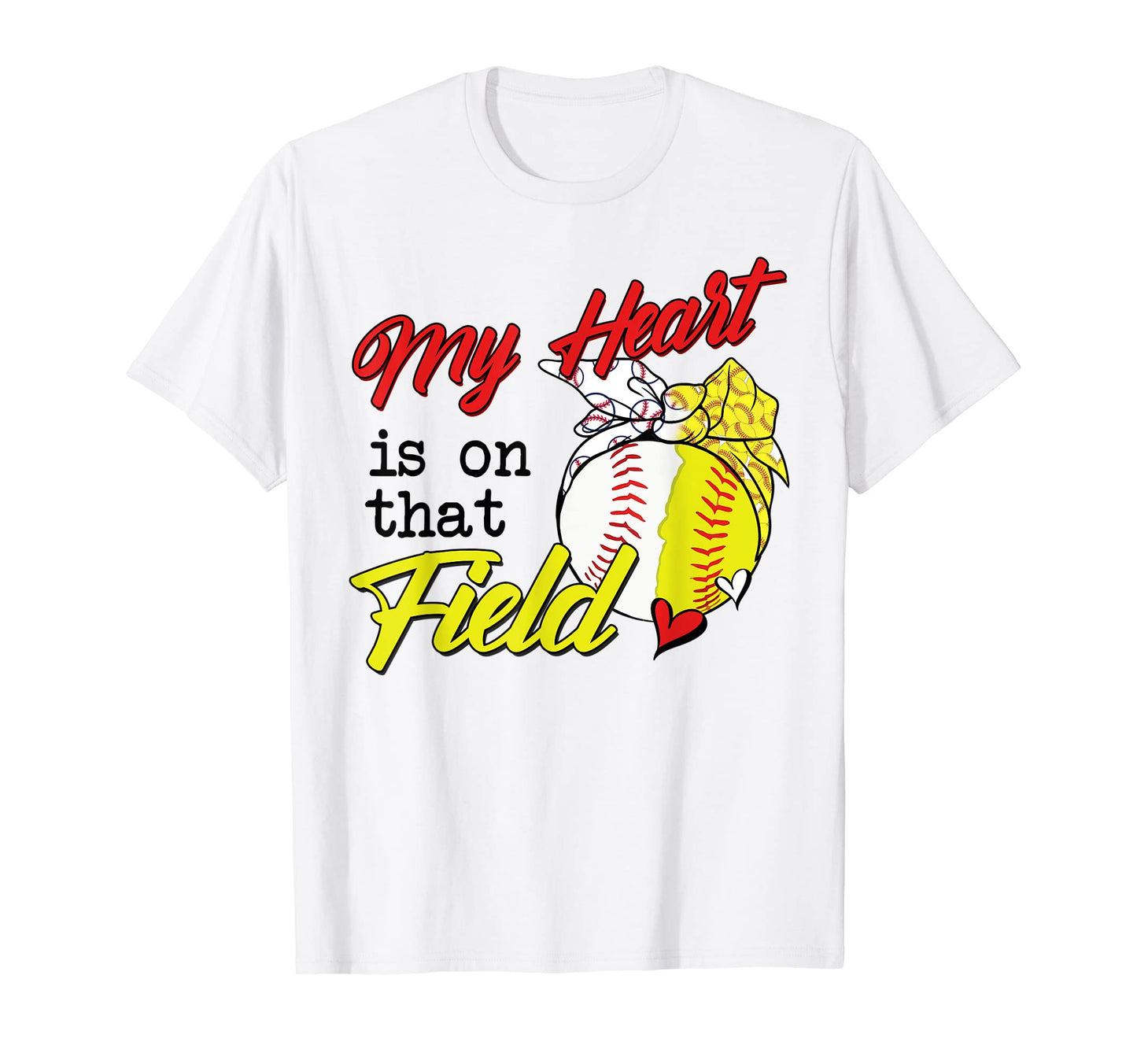My Heart Is That Field Baseball T-Shirt - Minimalist Print Men Women - T-Shirt, Sweatshirt, Hoodie